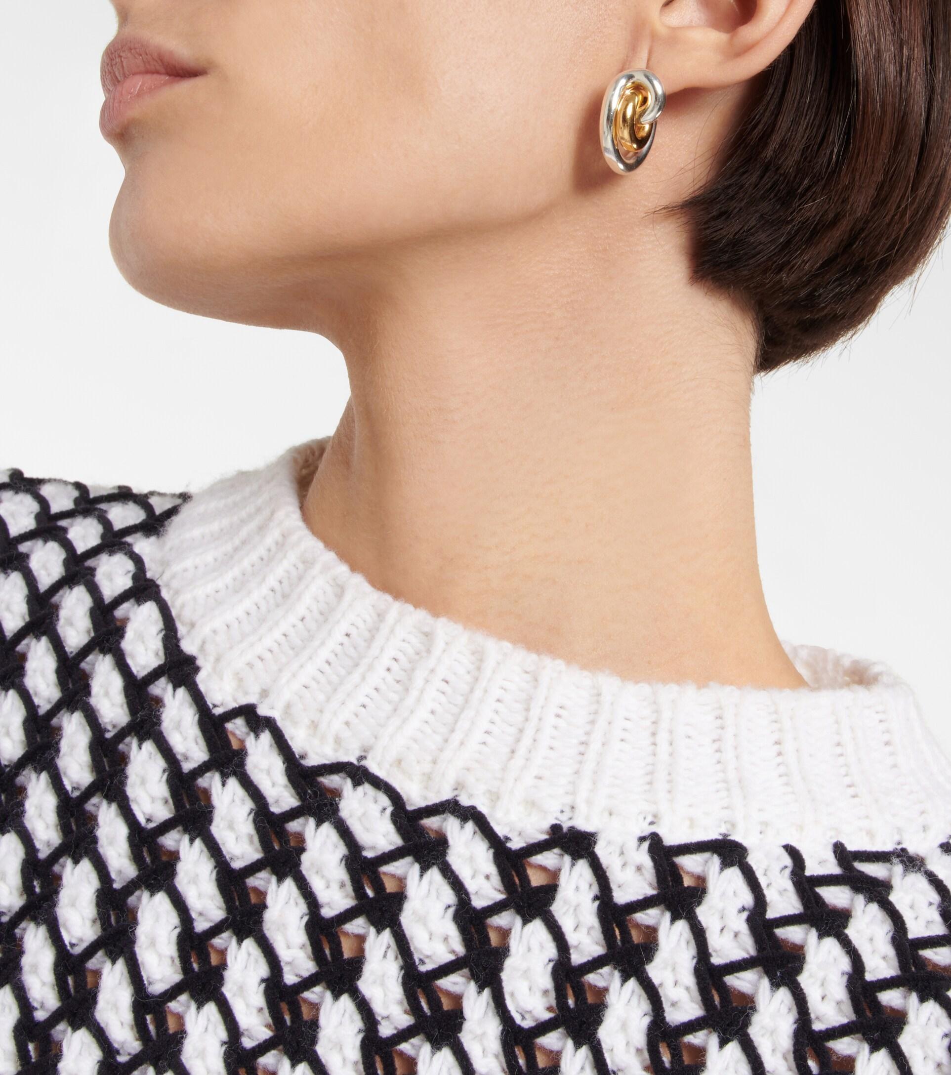 Bottega Veneta Loop Gold-plated Hoop Earrings in Metallic | Lyst