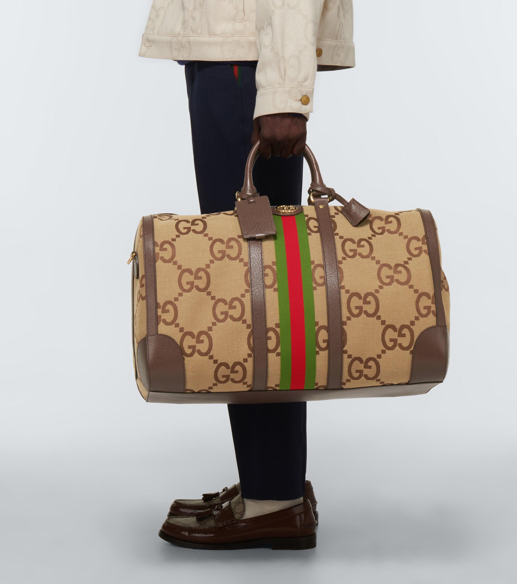 Gucci Maxi GG Large Canvas Duffle Bag for Men | Lyst