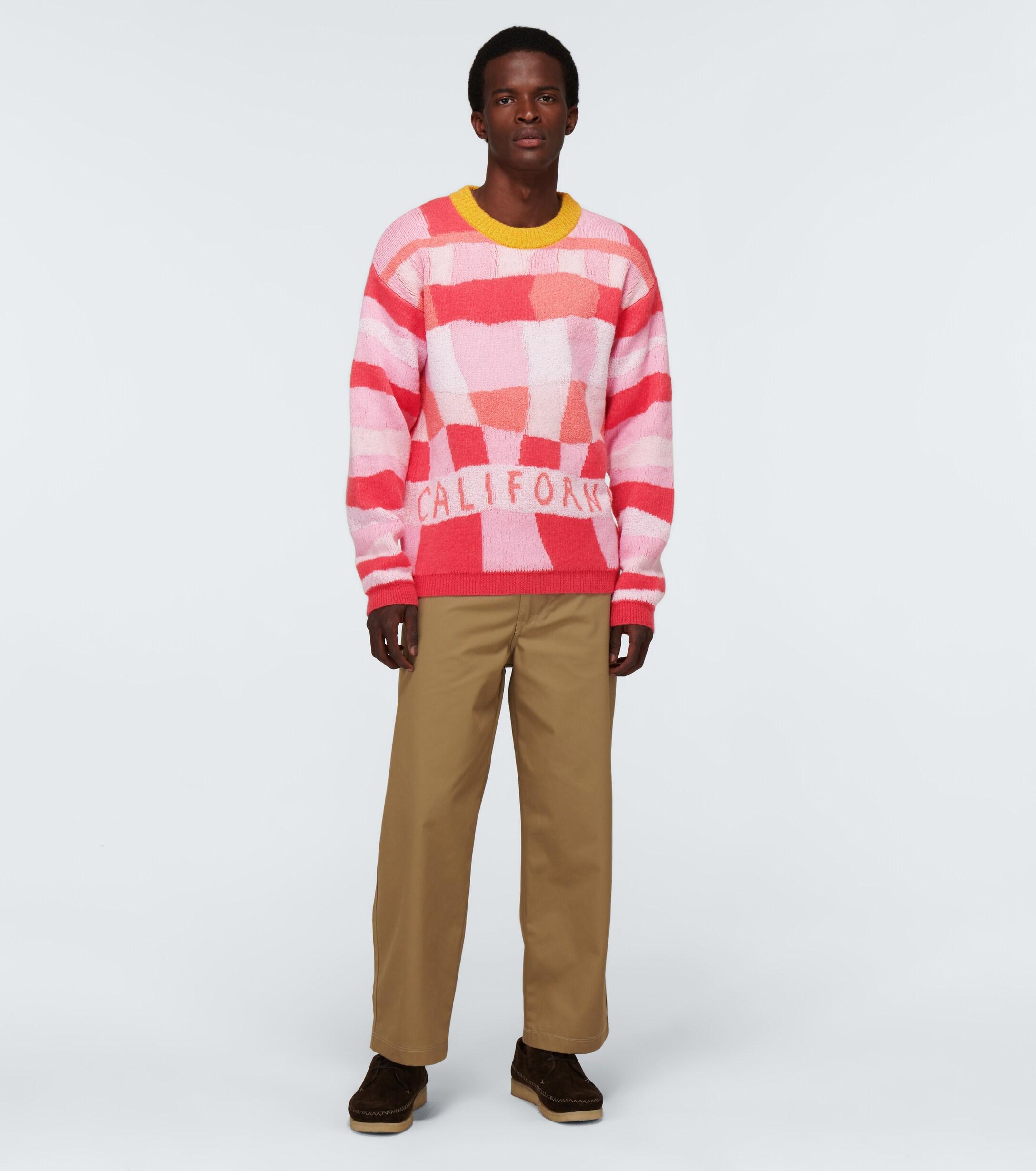 ERL California Patchwork Sweater in Pink for Men | Lyst