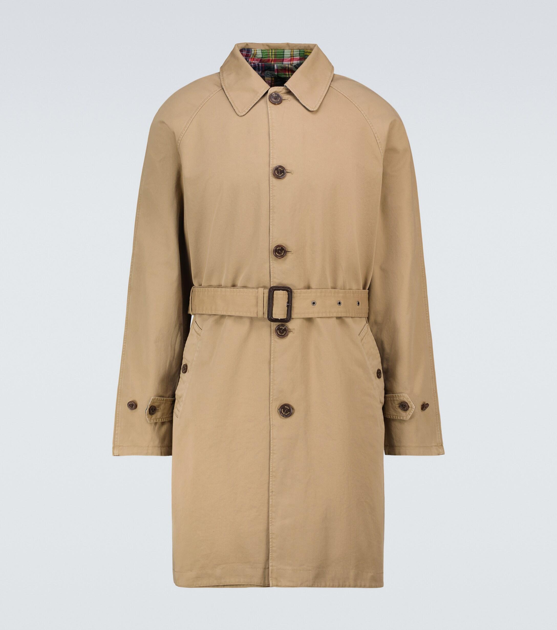 Polo Ralph Lauren Reversible Balmcaan Trench Coat in Natural for Men | Lyst