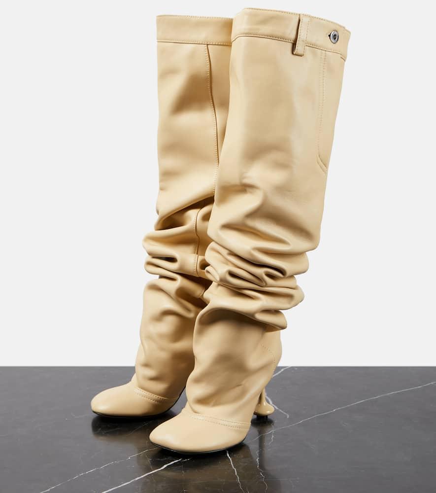 Loewe Toy Leather Over-The-Knee Boots in Natural | Lyst Loewe Toy Leather Over-The-Knee Boots in Natural | Lyst