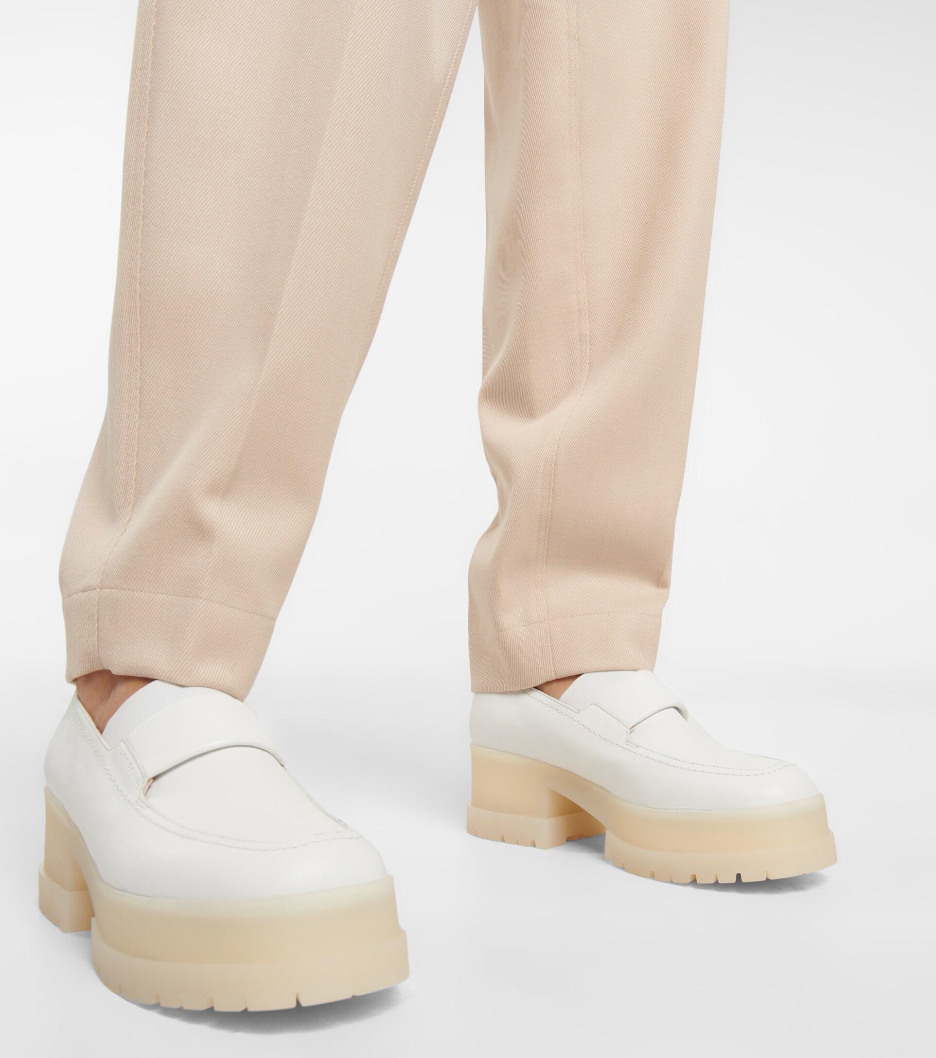 Robert Clergerie Waelly Platform Leather Loafers in White | Lyst