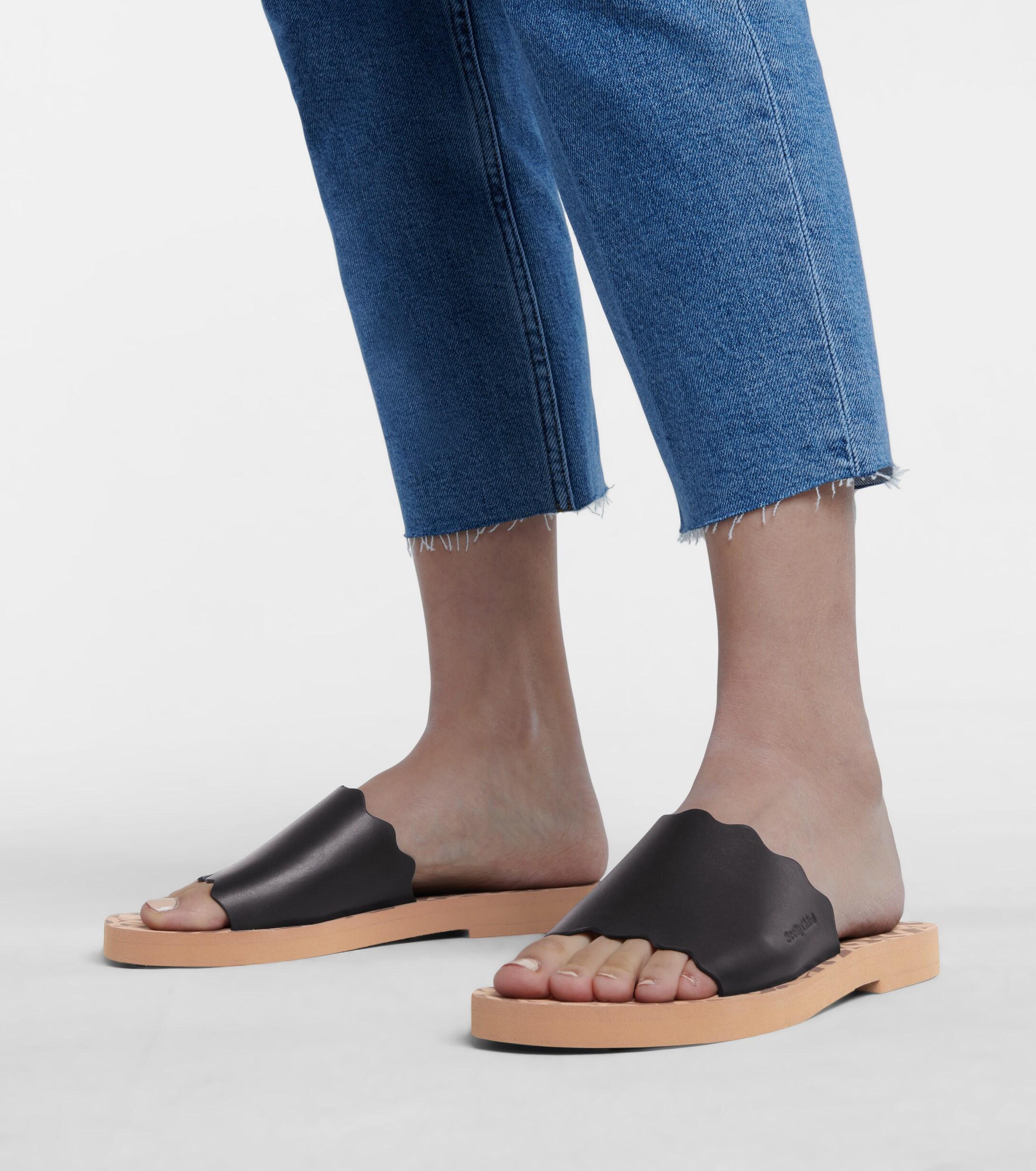 essie leather sandals