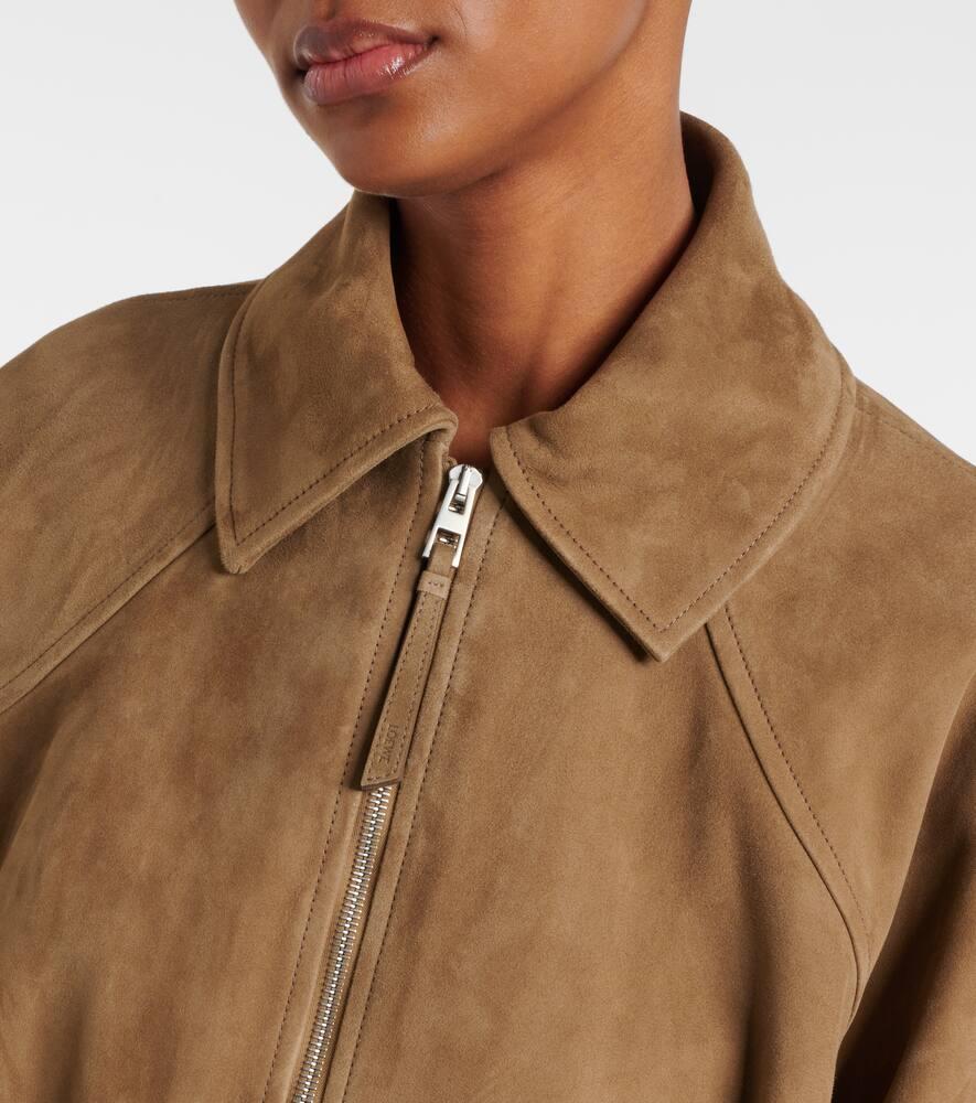 Loewe Suede Bomber Jacket in Brown | Lyst UK