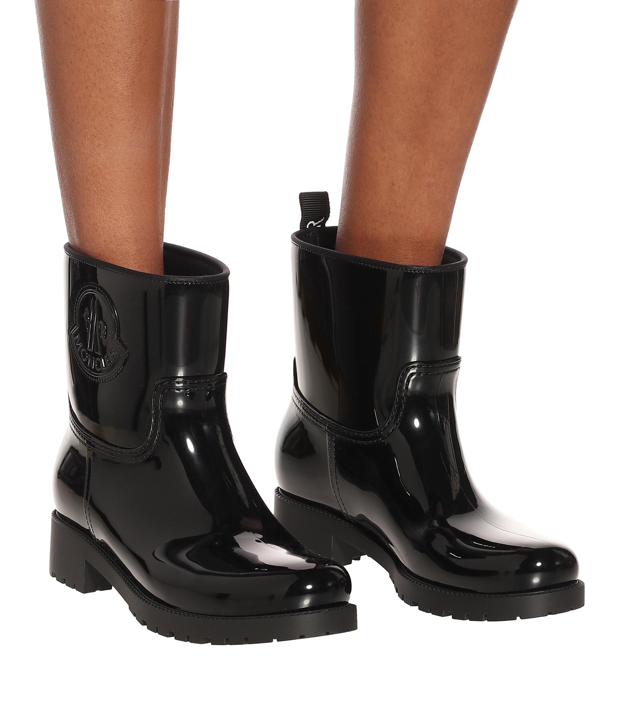 Moncler Ginette Stivale Rain Boots in Black - Lyst