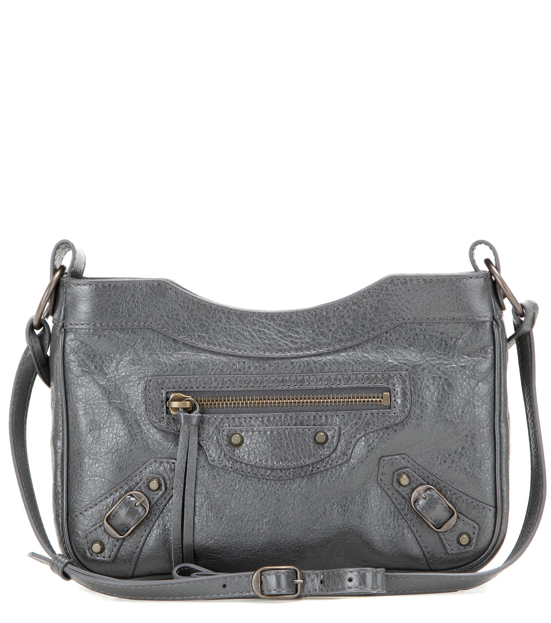 Lyst Balenciaga Classic Hip Leather Shoulder Bag in Gray