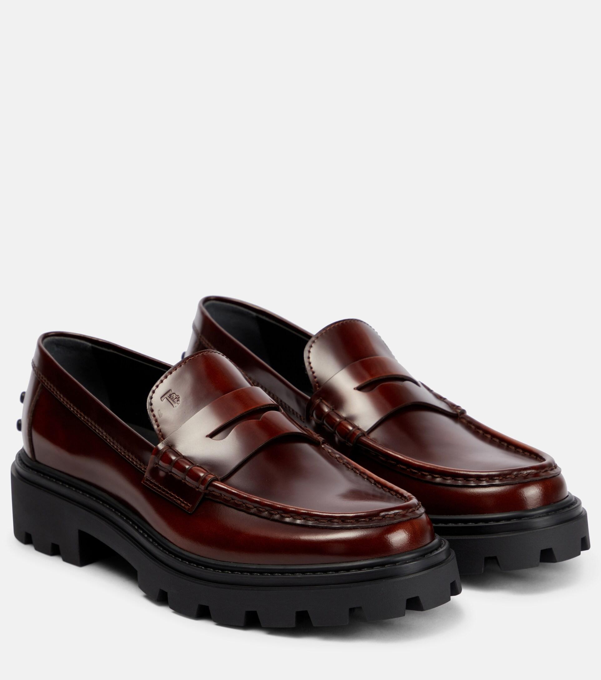Tod's - Gomma Teak Leather Penny Loafer