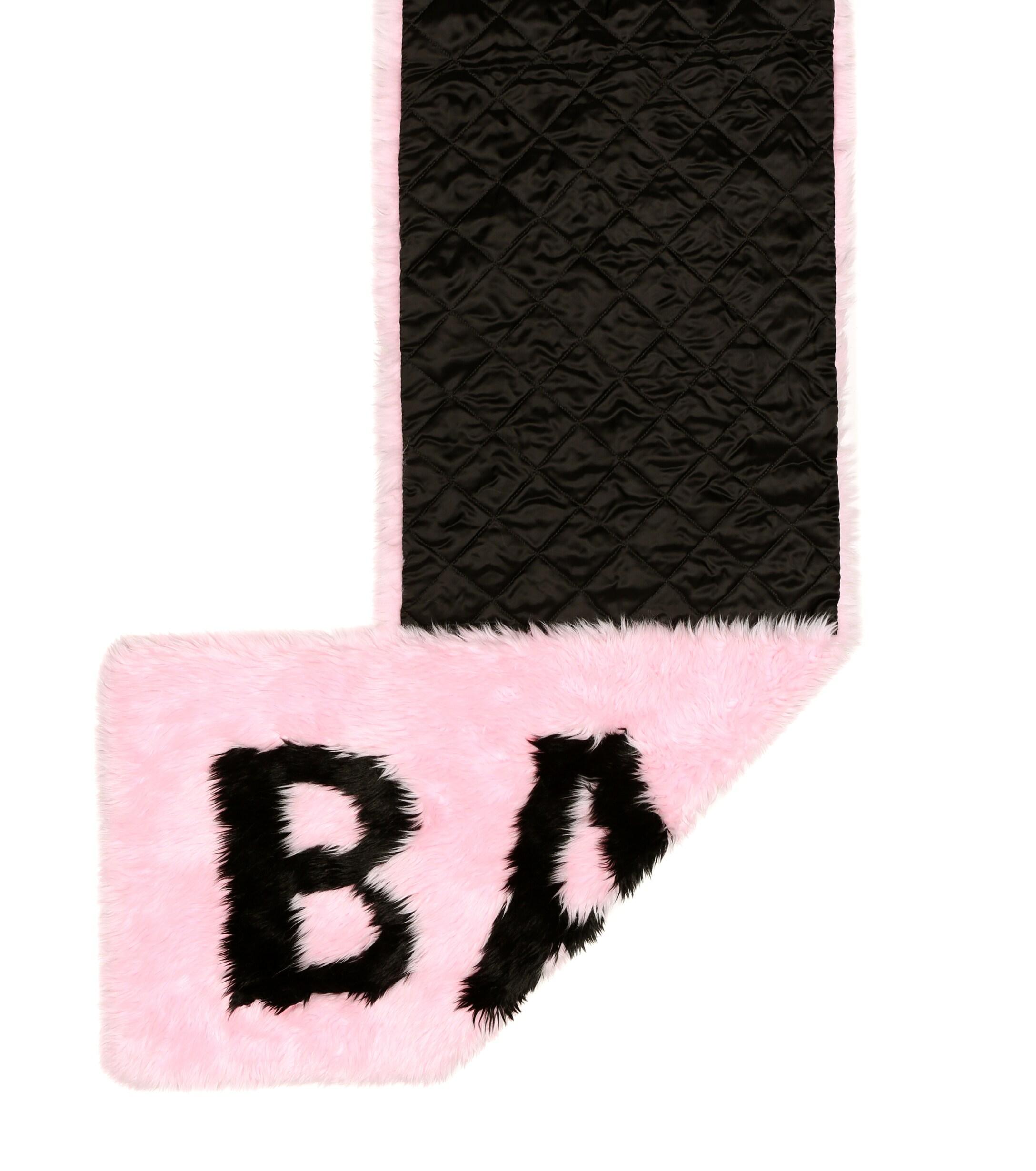 balenciaga pink fur scarf