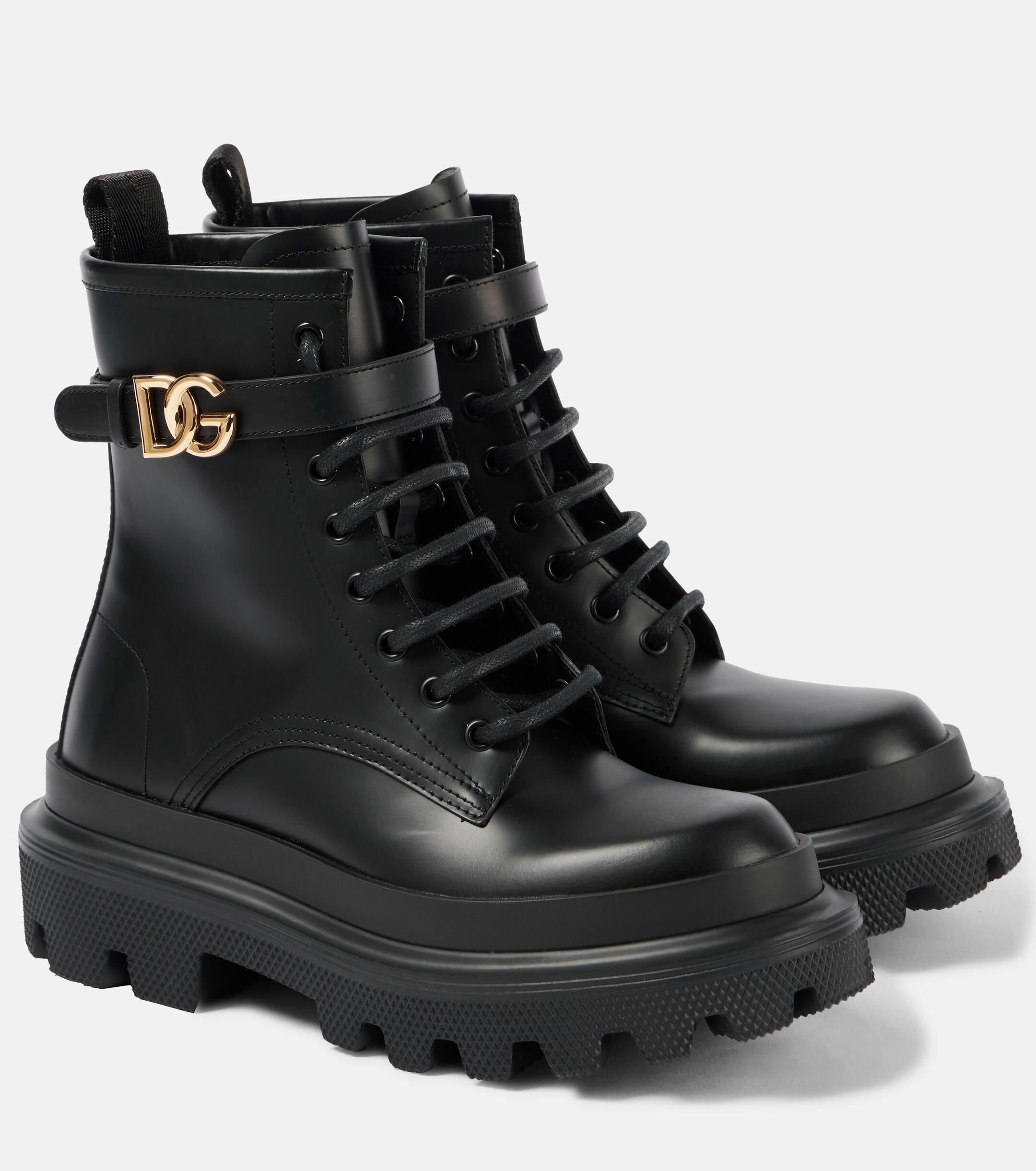 Dolce gabbana combat boots deals