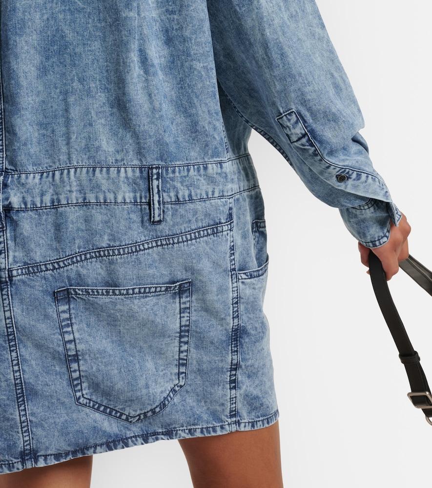 isabel marant leal denim dress Upcycled Goth Spring Dress | Three pockets with hardware embellishments