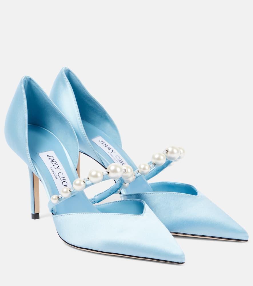 Jimmy Choo 青 スエード ハイヒール Jimmy Choo 青 スエード ハイヒール