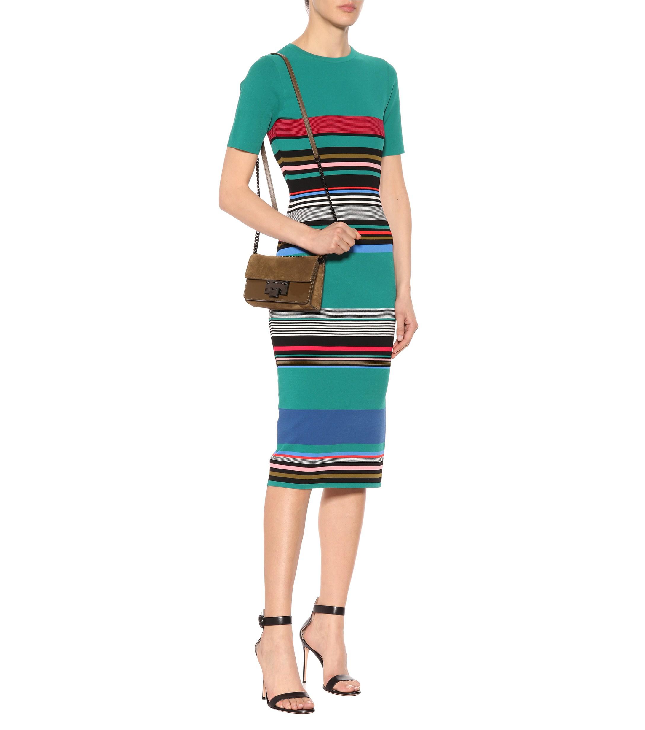 dvf soft shoulder sweater dress