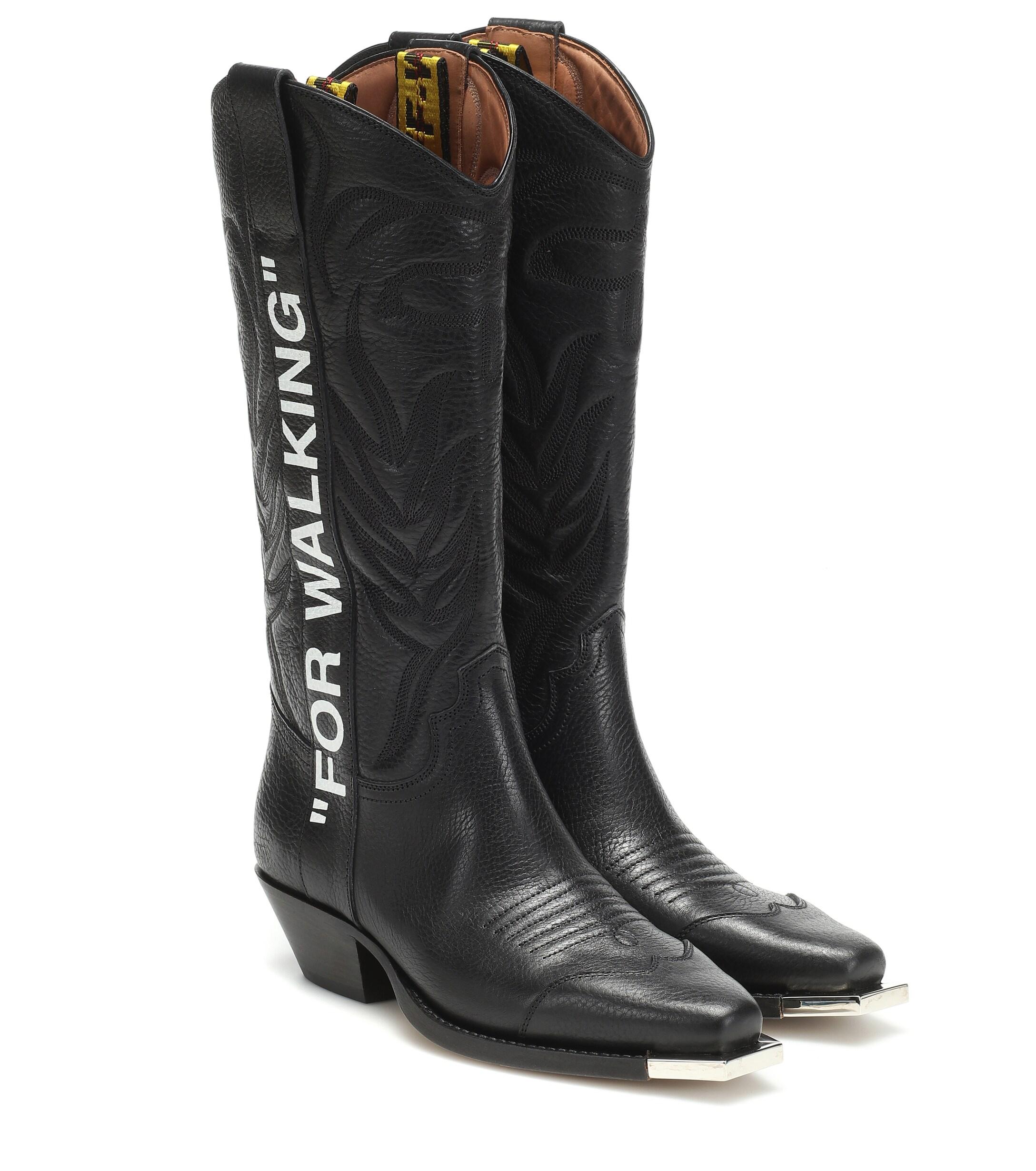 Off-White c/o Virgil Abloh For Walking Leather Cowboy Boots