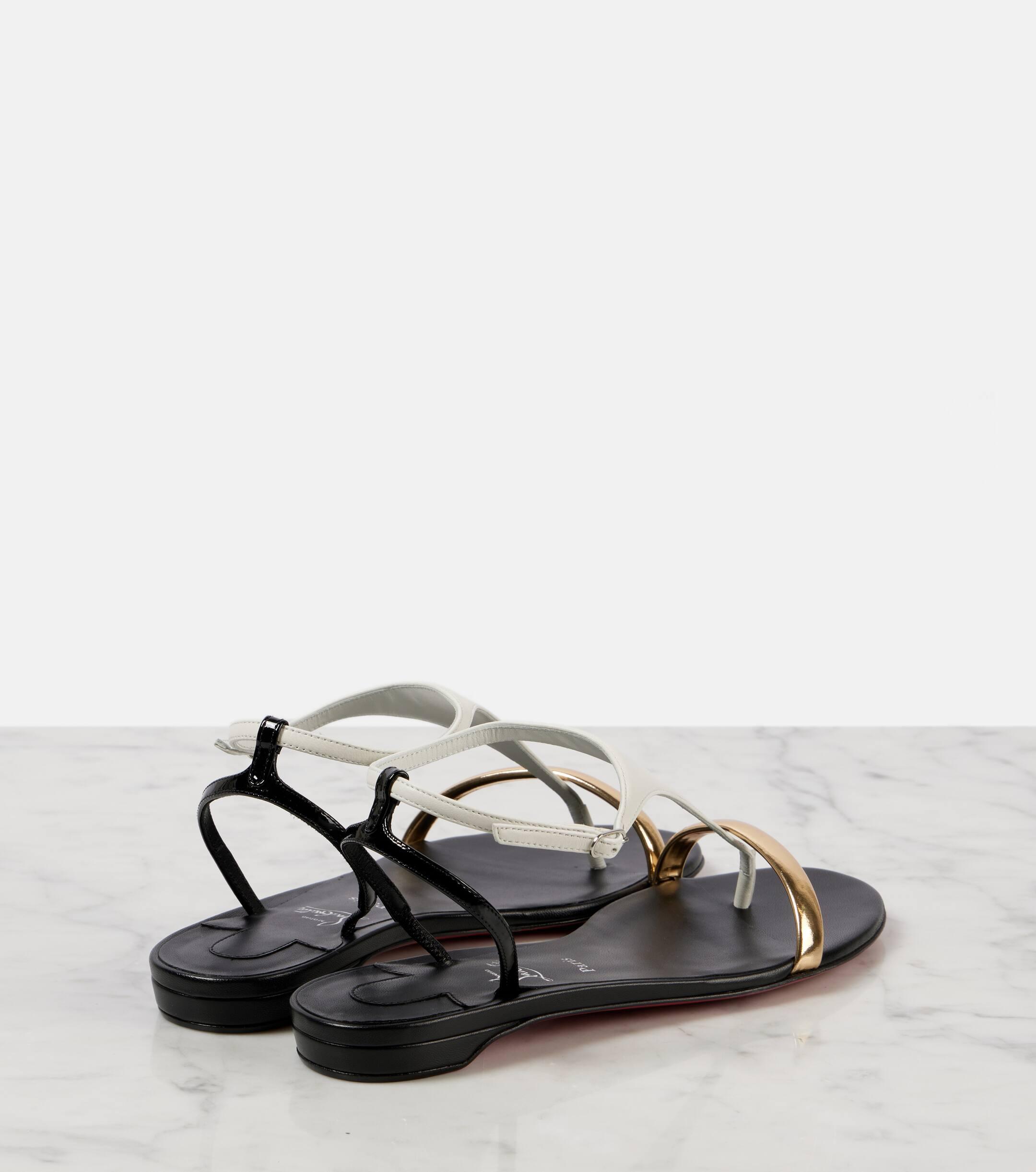 Sandales plates Christian Louboutin pour femme Reductions en ligne jusqu a 40 Lyst