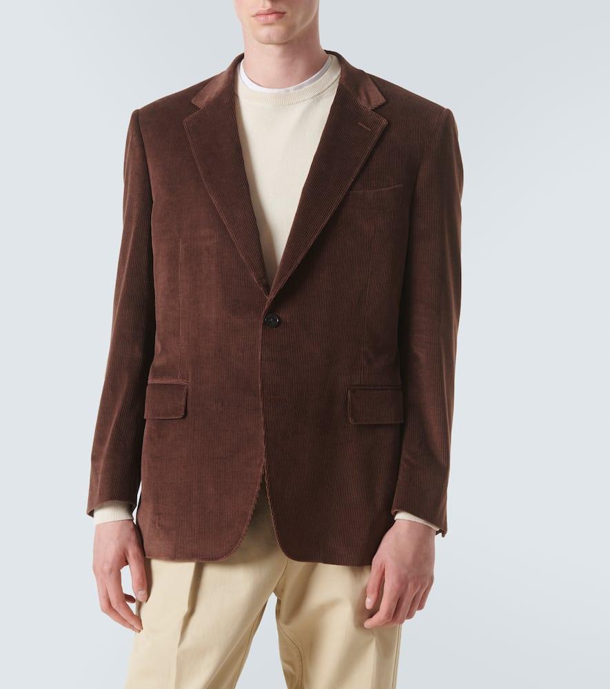 Canali Cotton And Cashmere Corduroy Blazer in Brown for Men Lyst