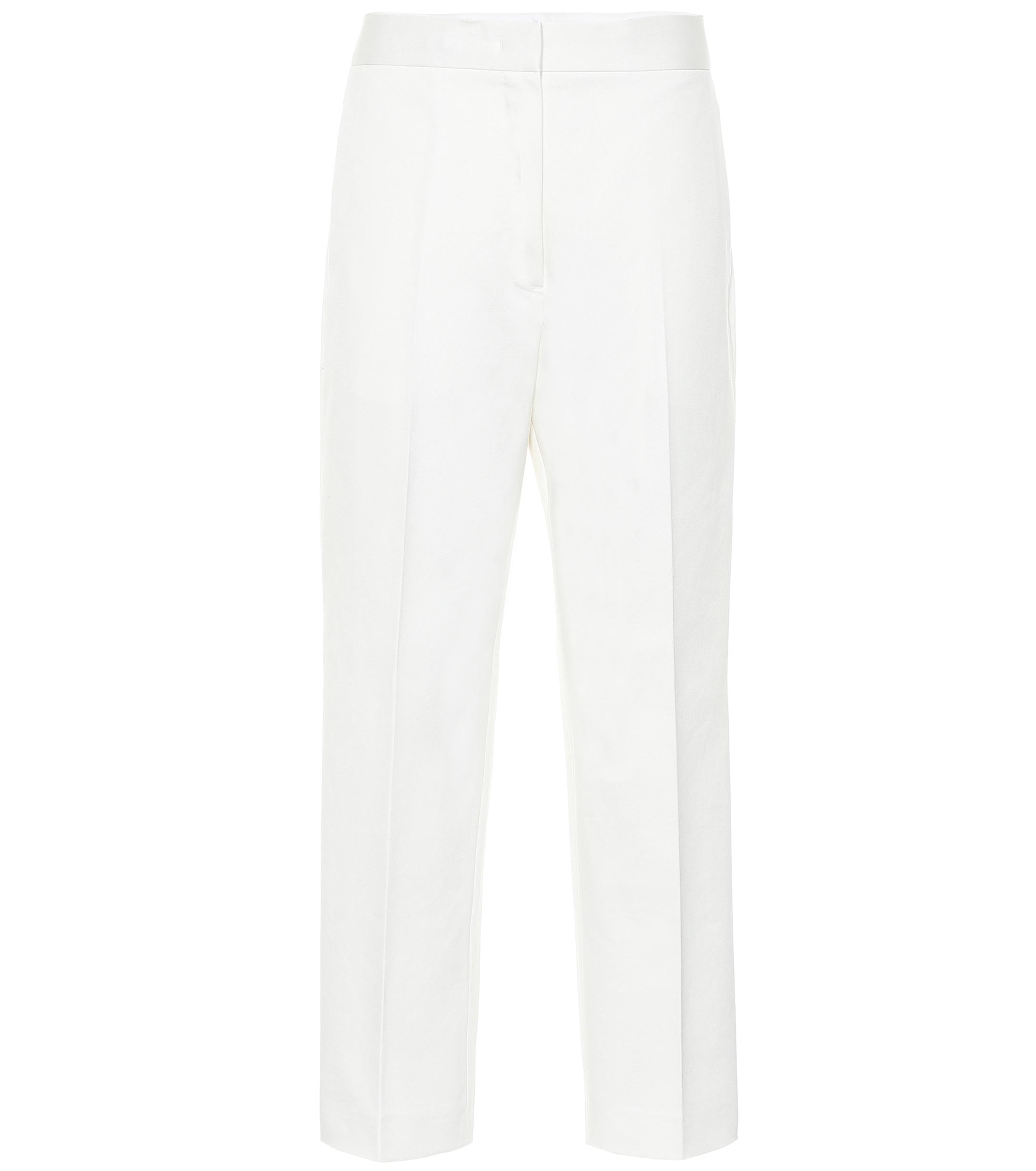 Jil Sander Cotton-twill Straight Pants in White | Lyst