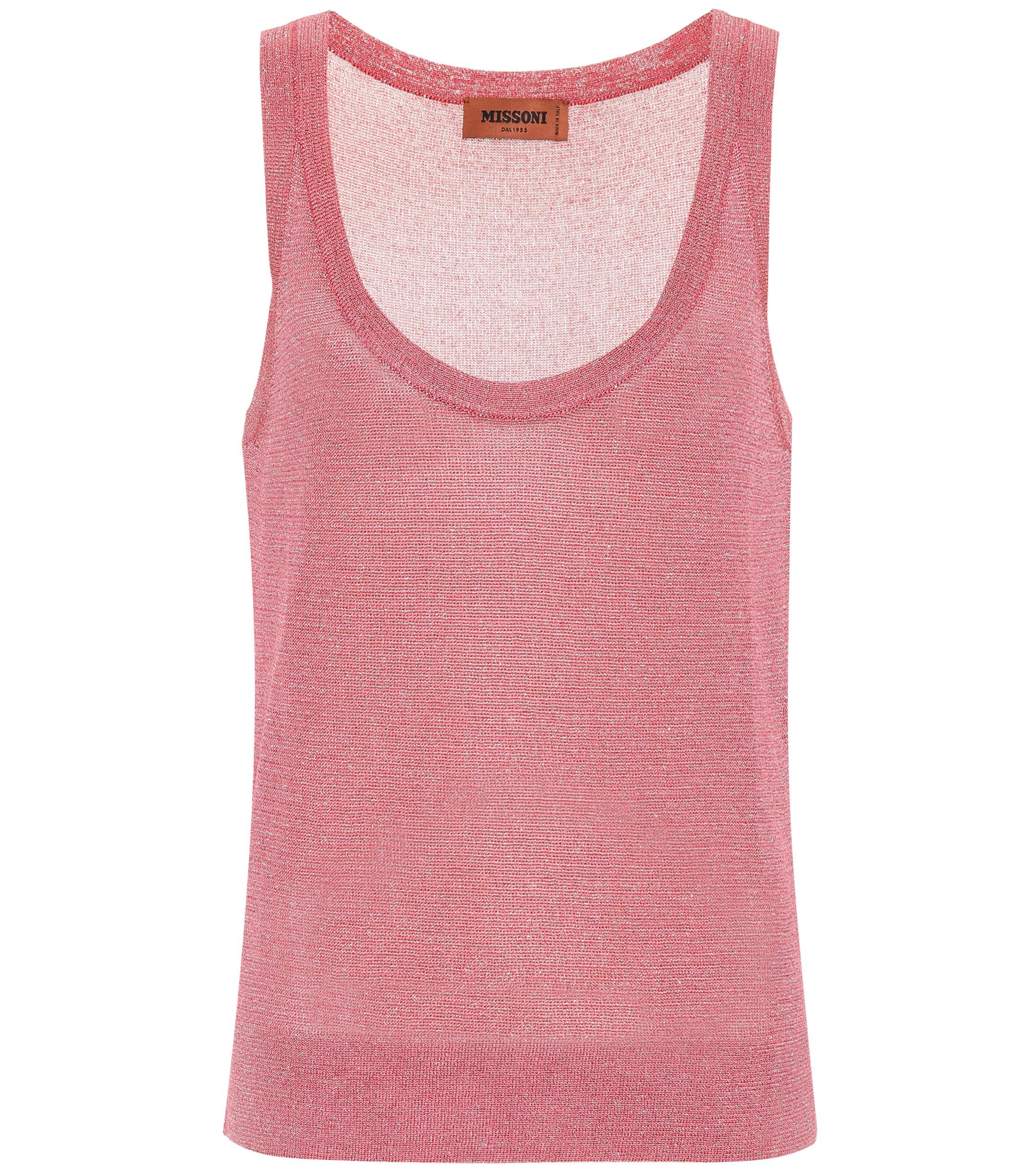 Lyst - Missoni Sleeveless Knit Top in Pink