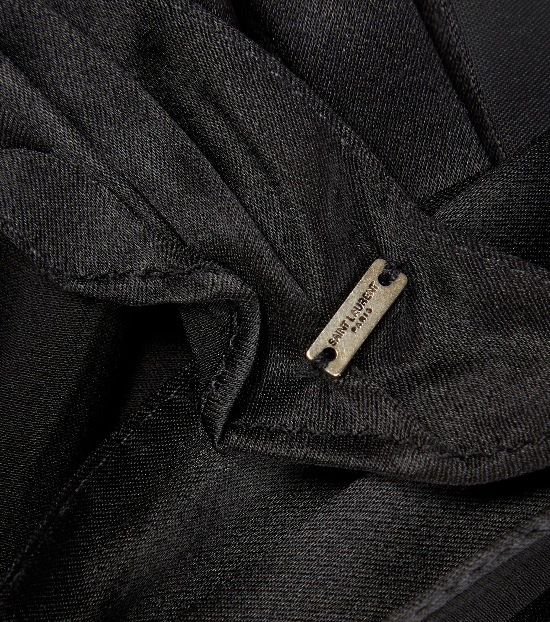 Saint Laurent Silk Lavallière Tie in Black for Men | Lyst