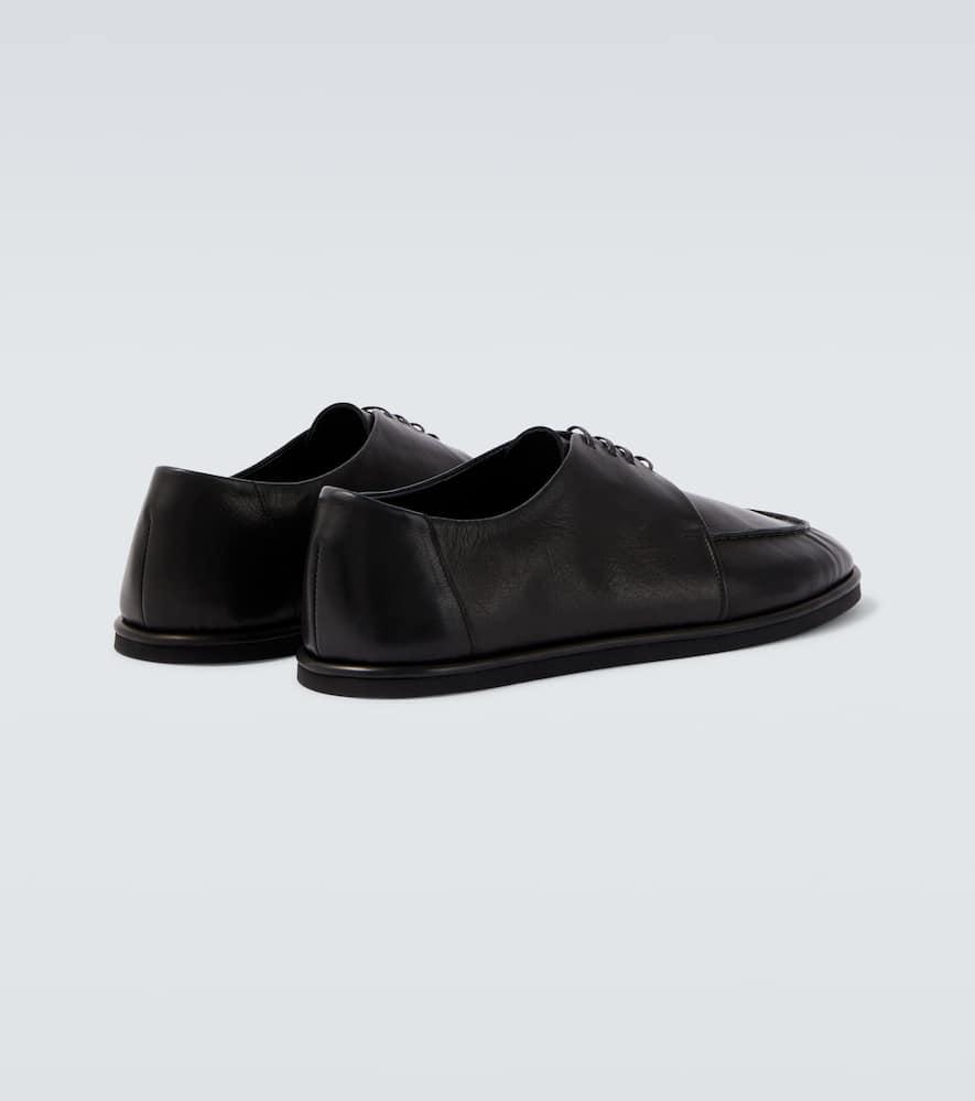 AURALEE Leather Lace-Up Shoes in Black for Men | Lyst