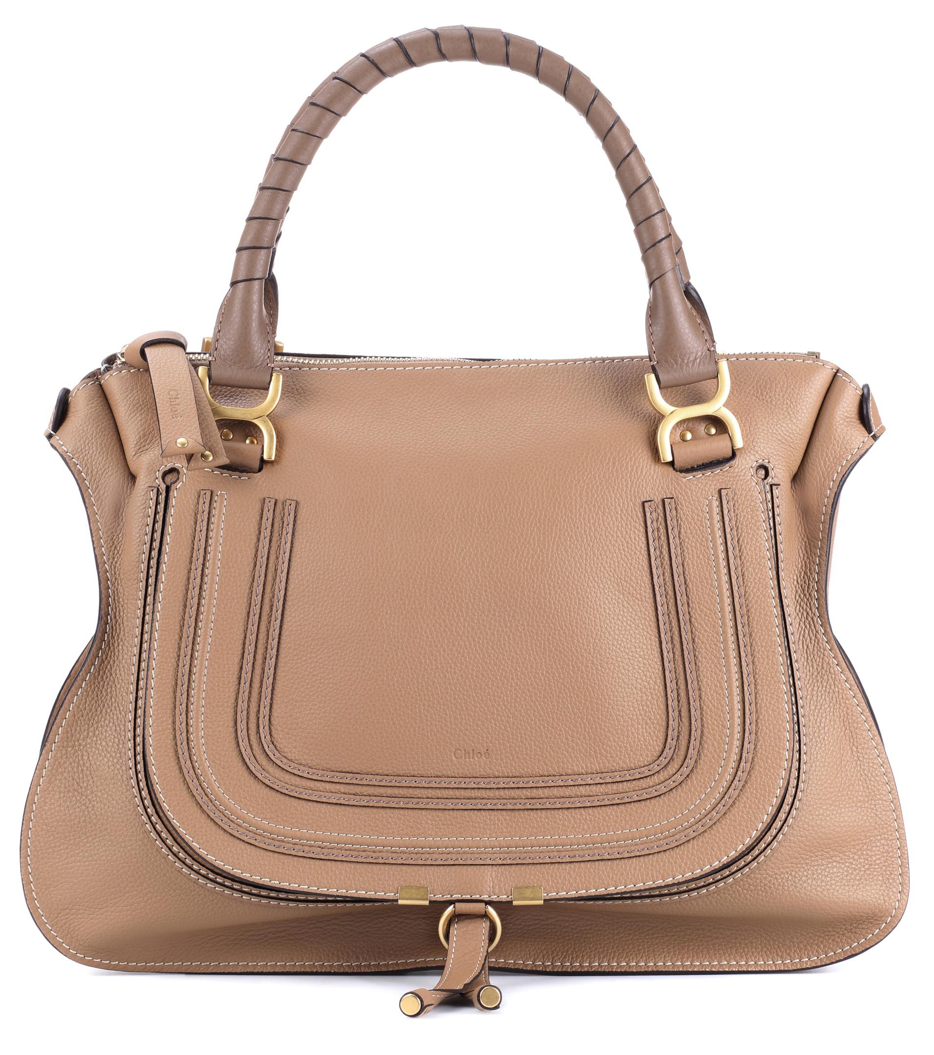 Chloé Marcie Large Leather Tote in Brown - Lyst