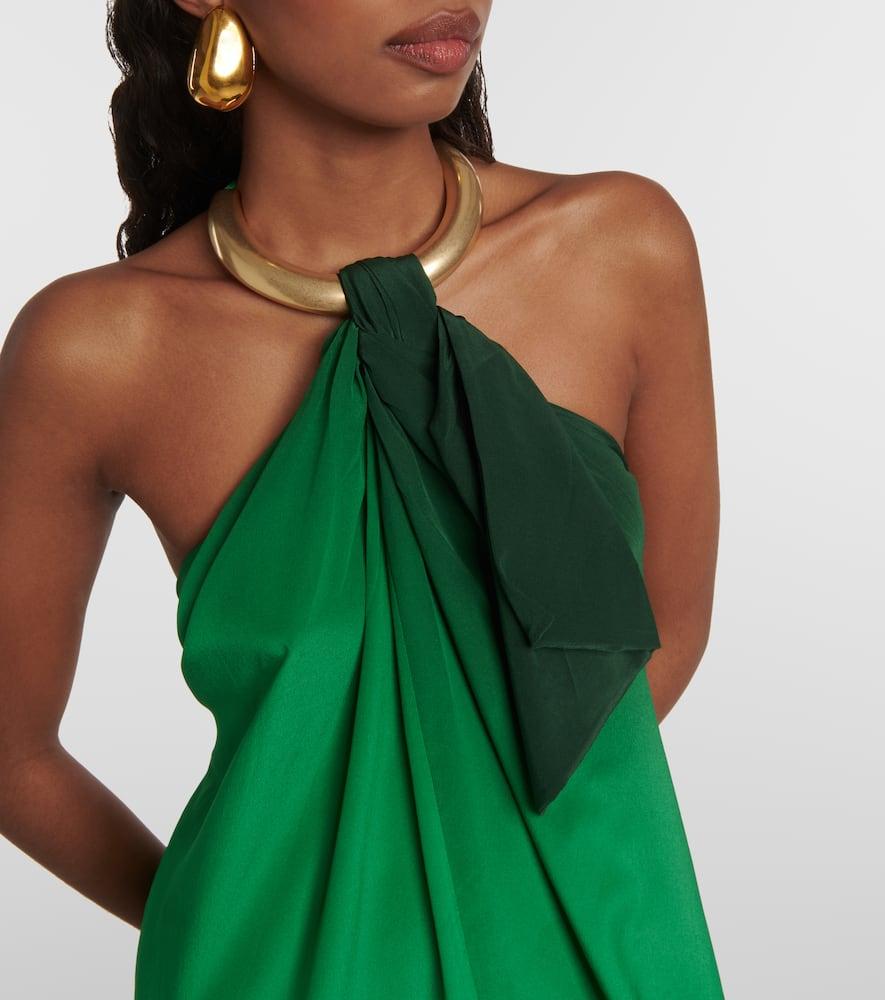 green emerald velvet dress Johanna Ortiz Green Empowerment Movement Ankle Skirt Dress