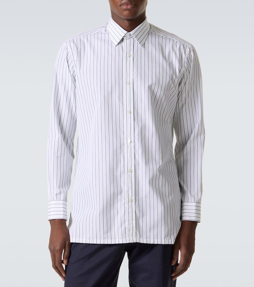 charvet white dress shirt Cotton poplin shirt in white - Charvet