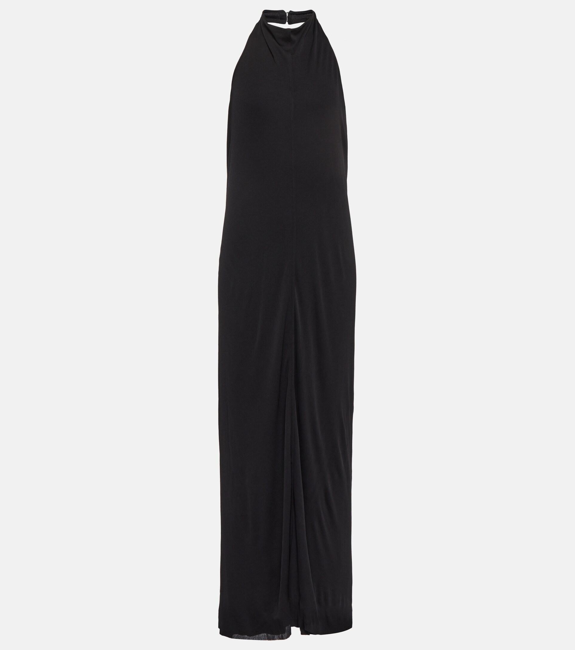The Row Brynlee Halterneck Maxi Dress in Black | Lyst
