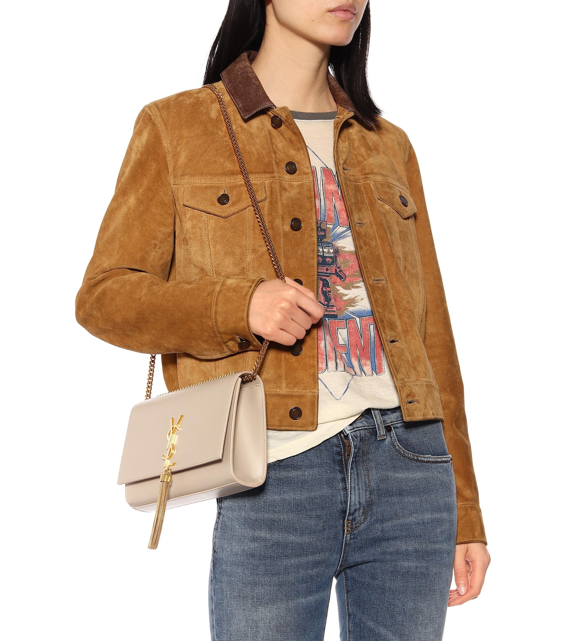 saint laurent medium kate leather shoulder bag