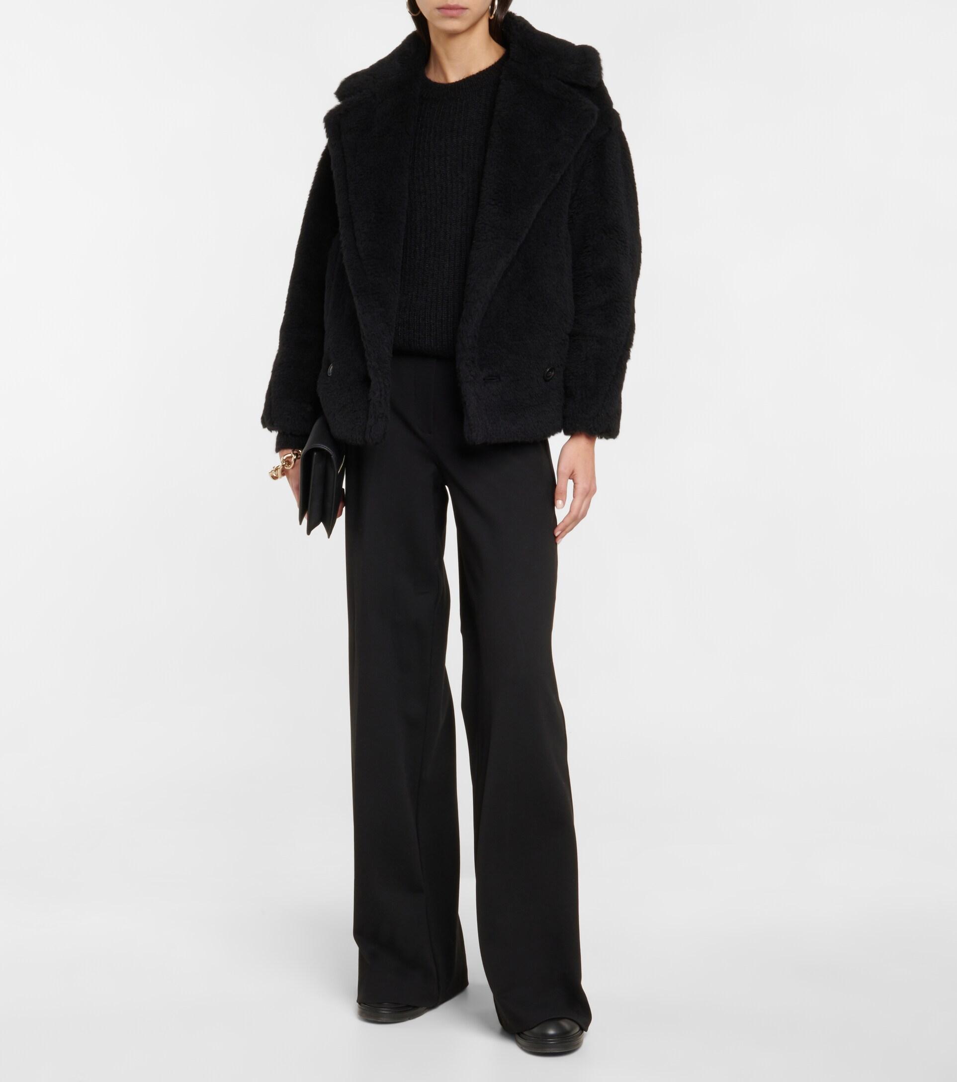 Max Mara Caserta Alpaca, Wool And Silk Jacket in Black | Lyst