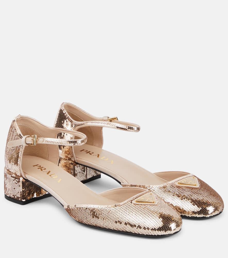 【希少】 PRADA スパンコール付き メリージェーン パンプス org.jpg