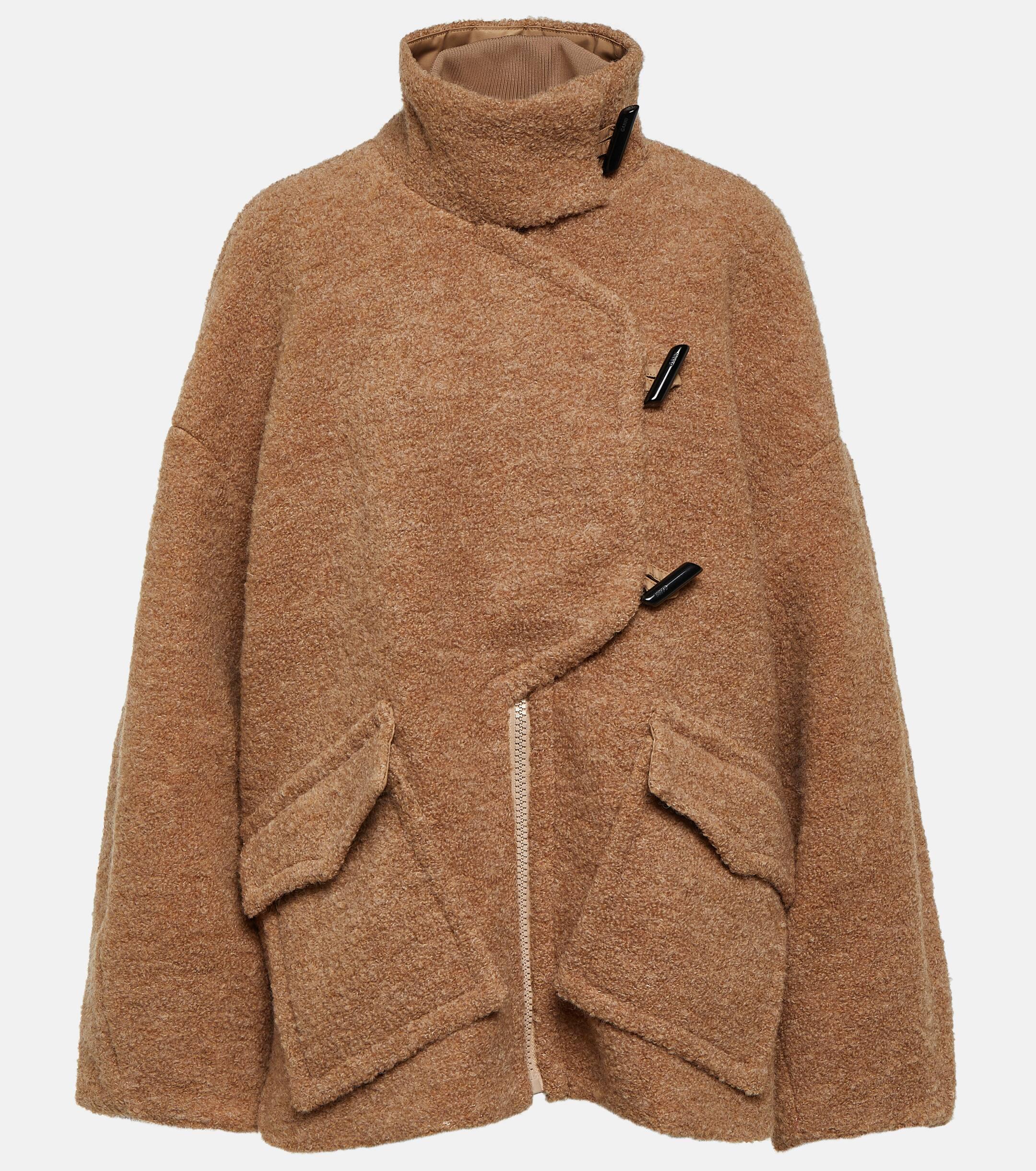 Ganni boucle wool jacket clearance