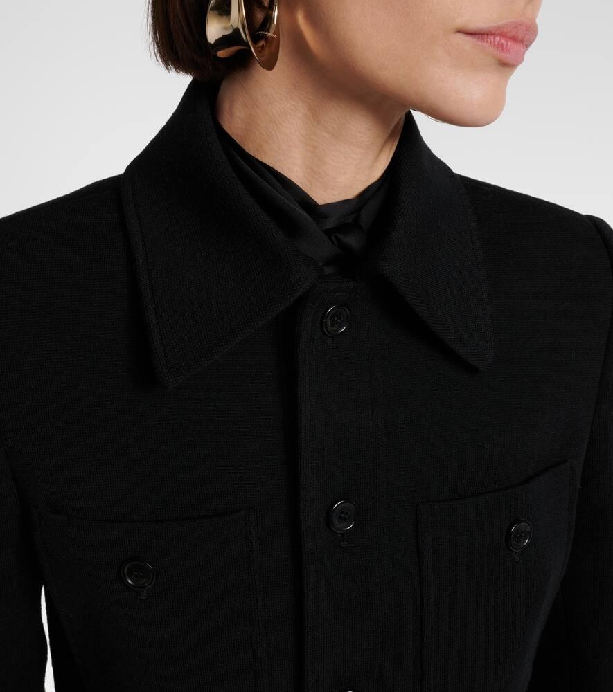 Saint Laurent Wool-Blend Jacket in Black Lyst UK