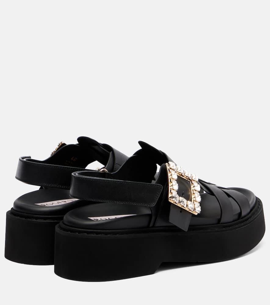 【SS24＊日本未入荷】Viv Rangers flat sandals Viv' Rangers Sandals in leather Off White Woman