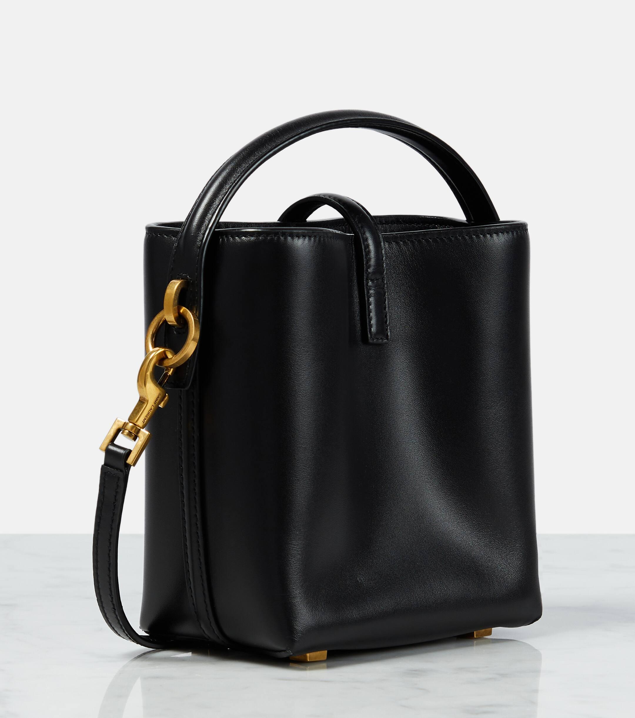 Mini leather bucket bag sale
