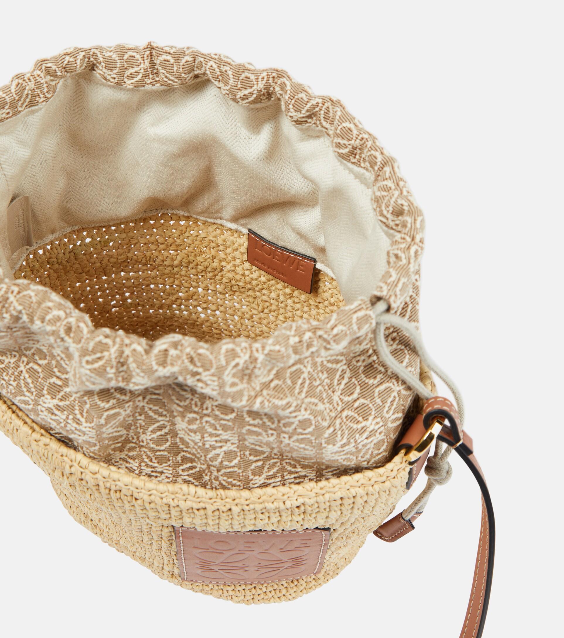 Pochette Raffia Basket Bag in Beige - Loewe