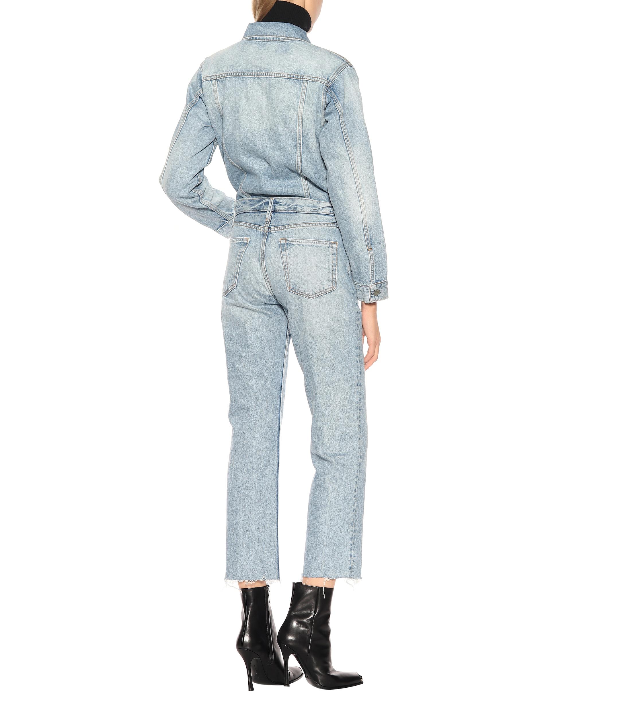 grlfrnd denim jumpsuit