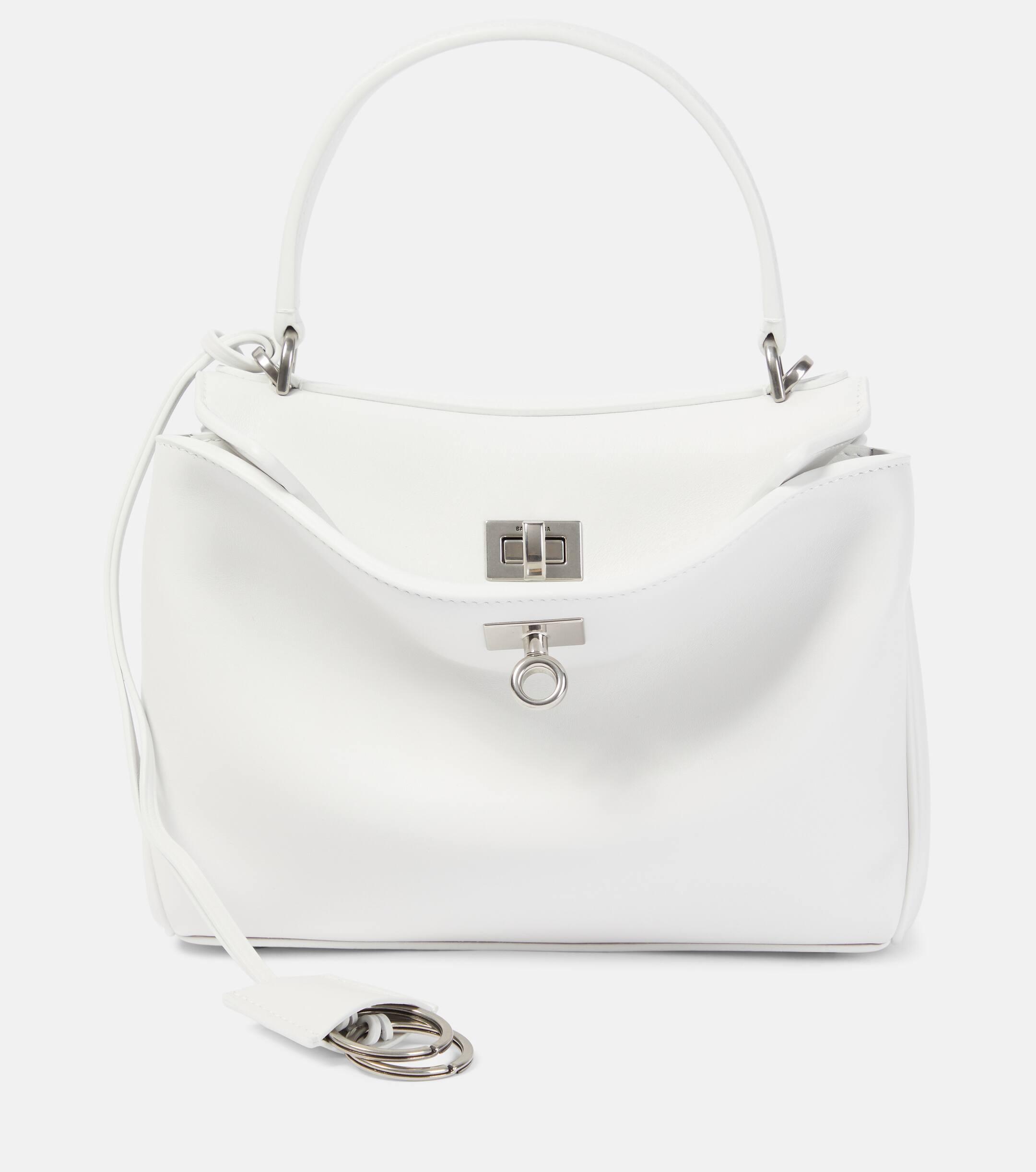 Balenciaga Rodeo Mini Leather Tote Bag in White Lyst Australia