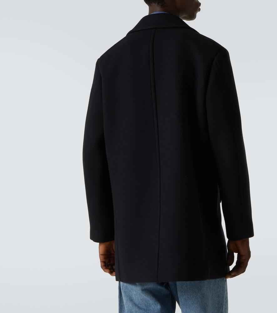 AURALEE Wool Melton Peacoat in Black for Men | Lyst UK