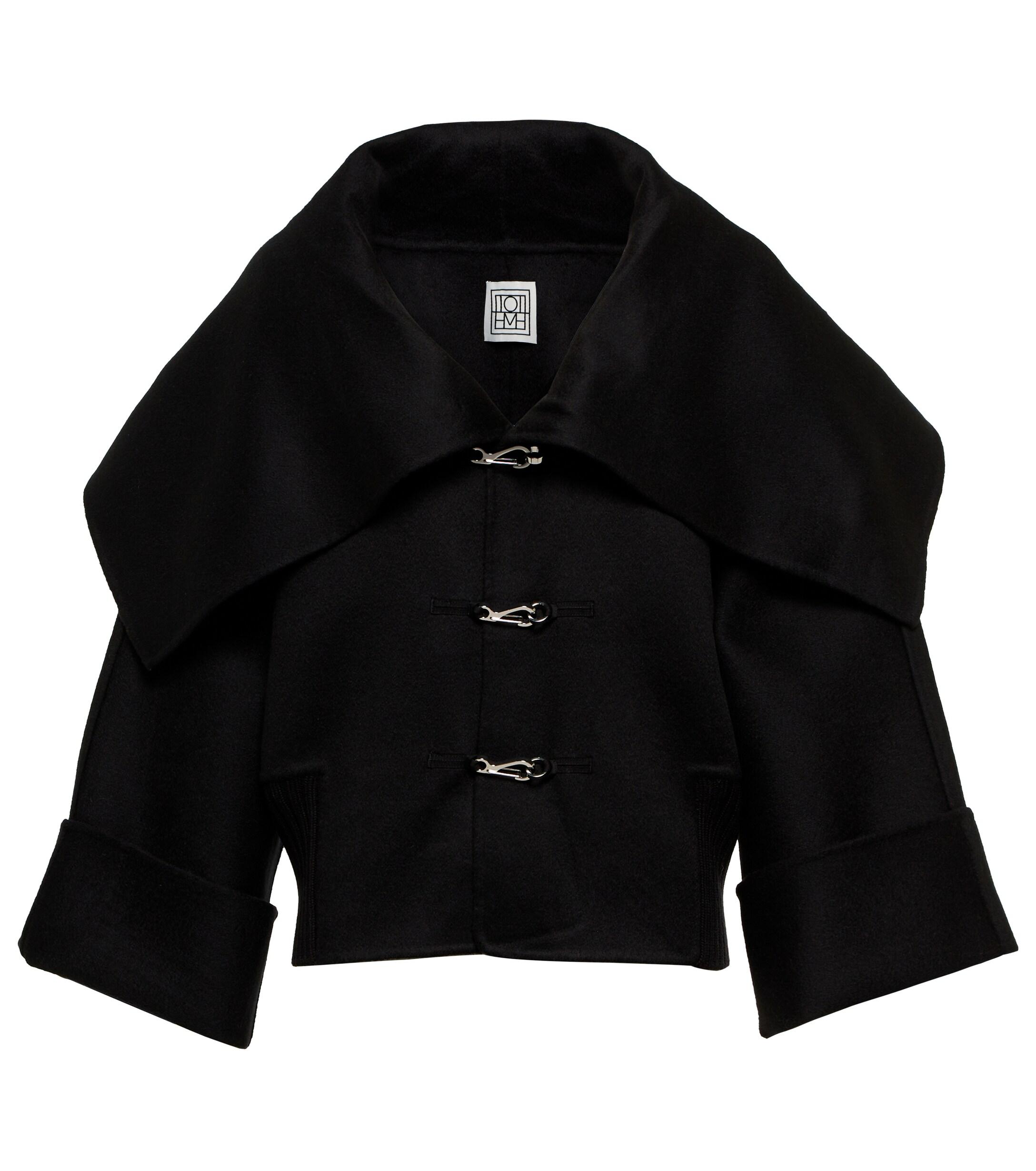 Totême Wool Jacket in Black | Lyst UK