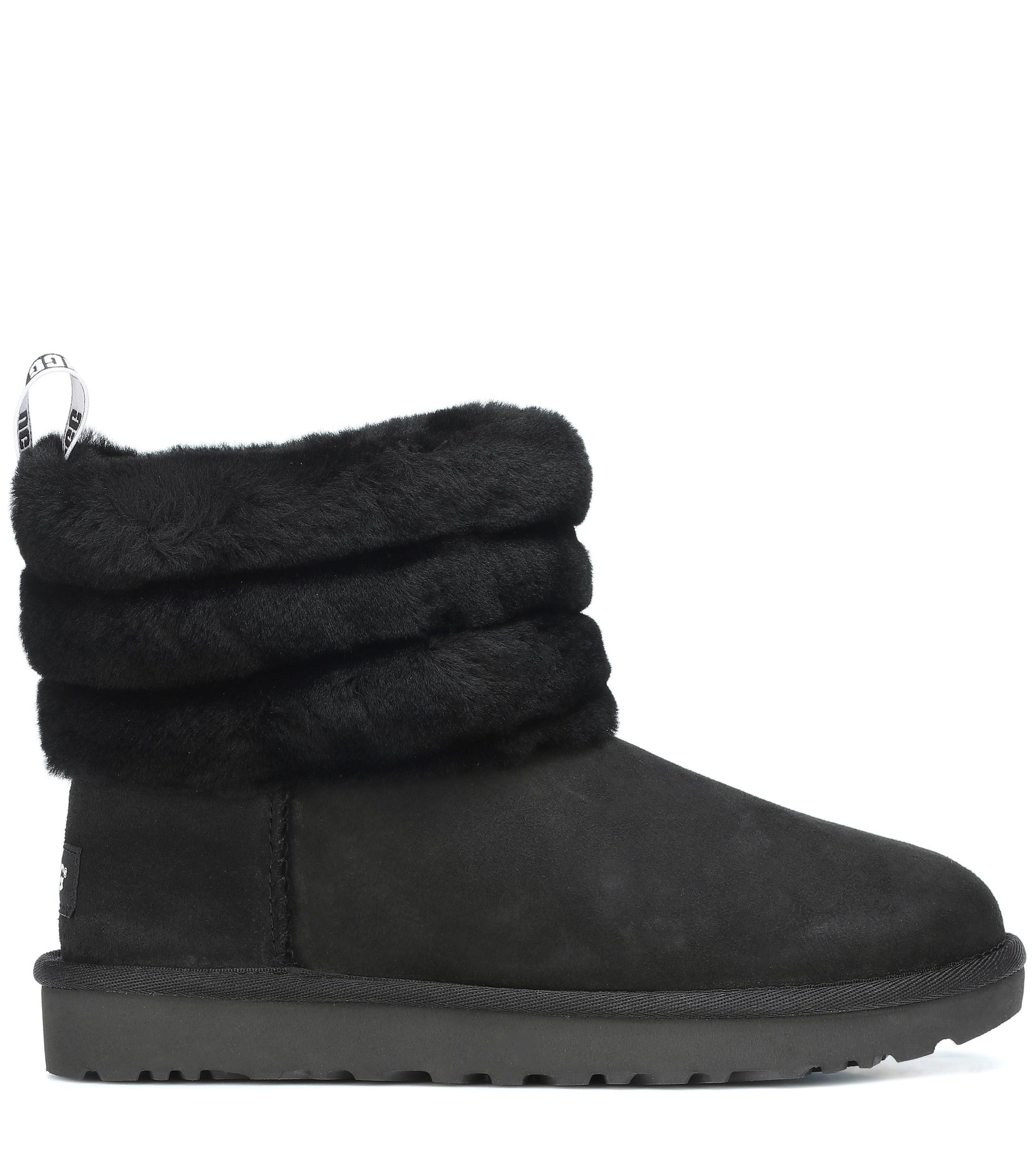 UGG Suede W Fluff Mini Quilted Black - Save 64% | Lyst