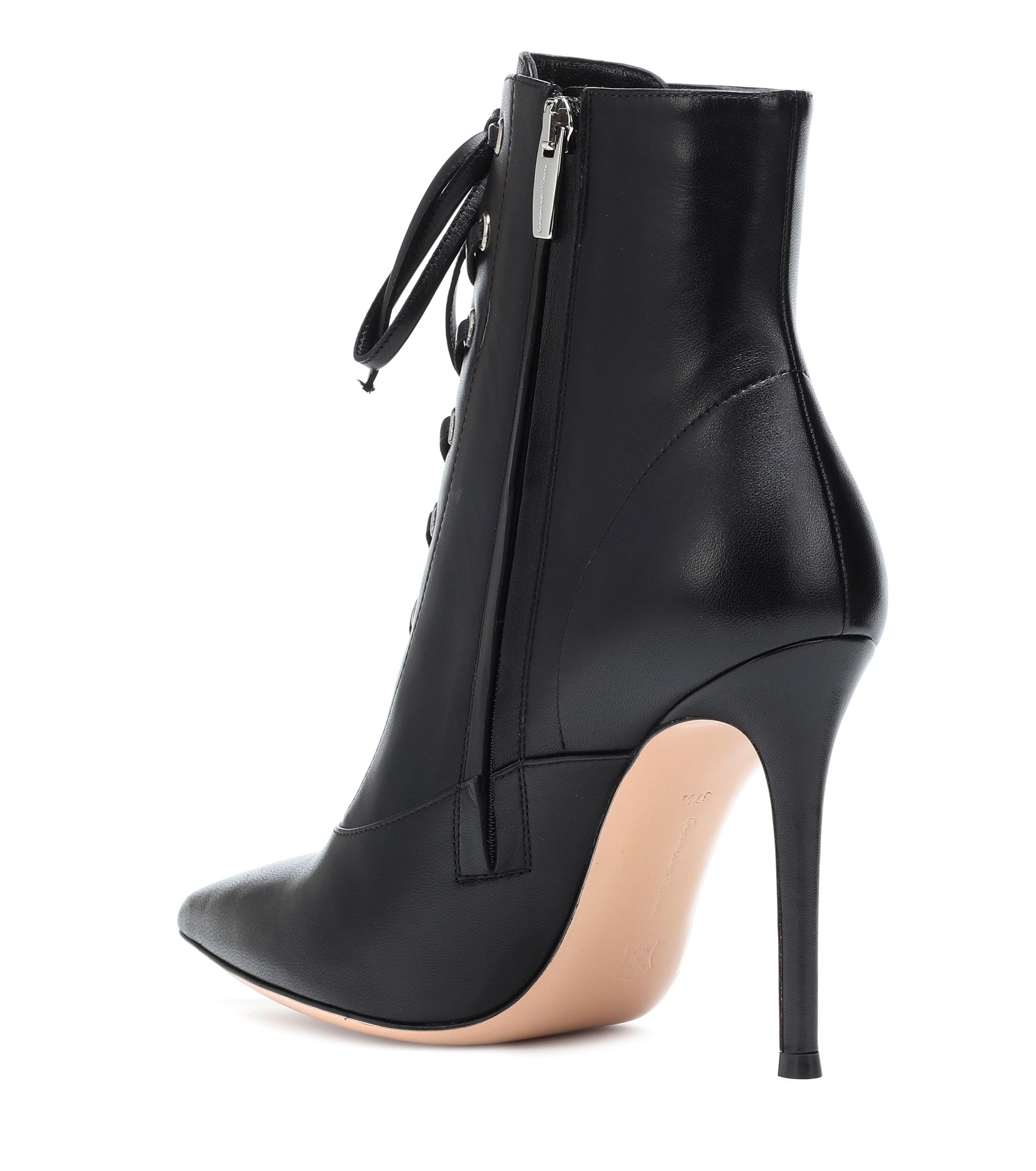 gianvito rossi croft leather ankle boots
