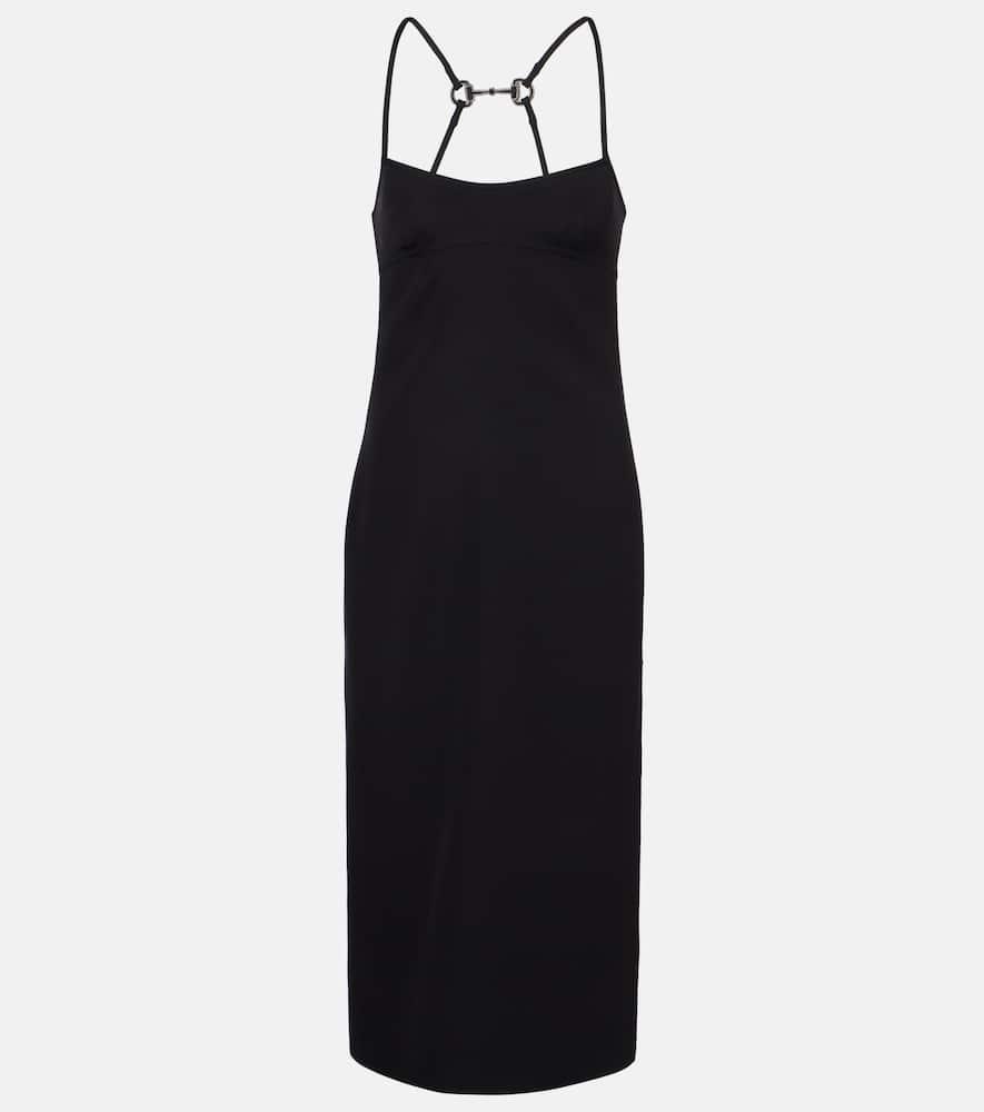 セール【GUCCI】クラシック ブラック ミディドレス Gucci Black Dresses | Editorialist