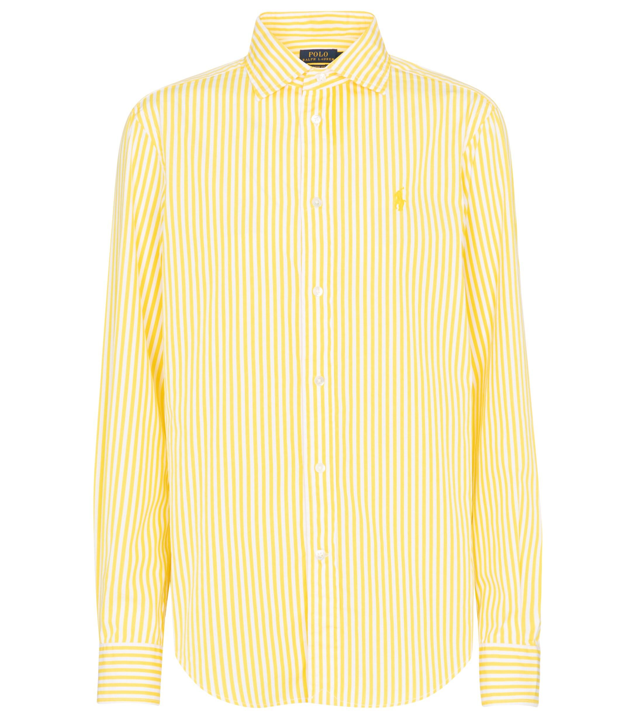 Polo Ralph Lauren Striped Cotton Shirt in Yellow Lyst UK