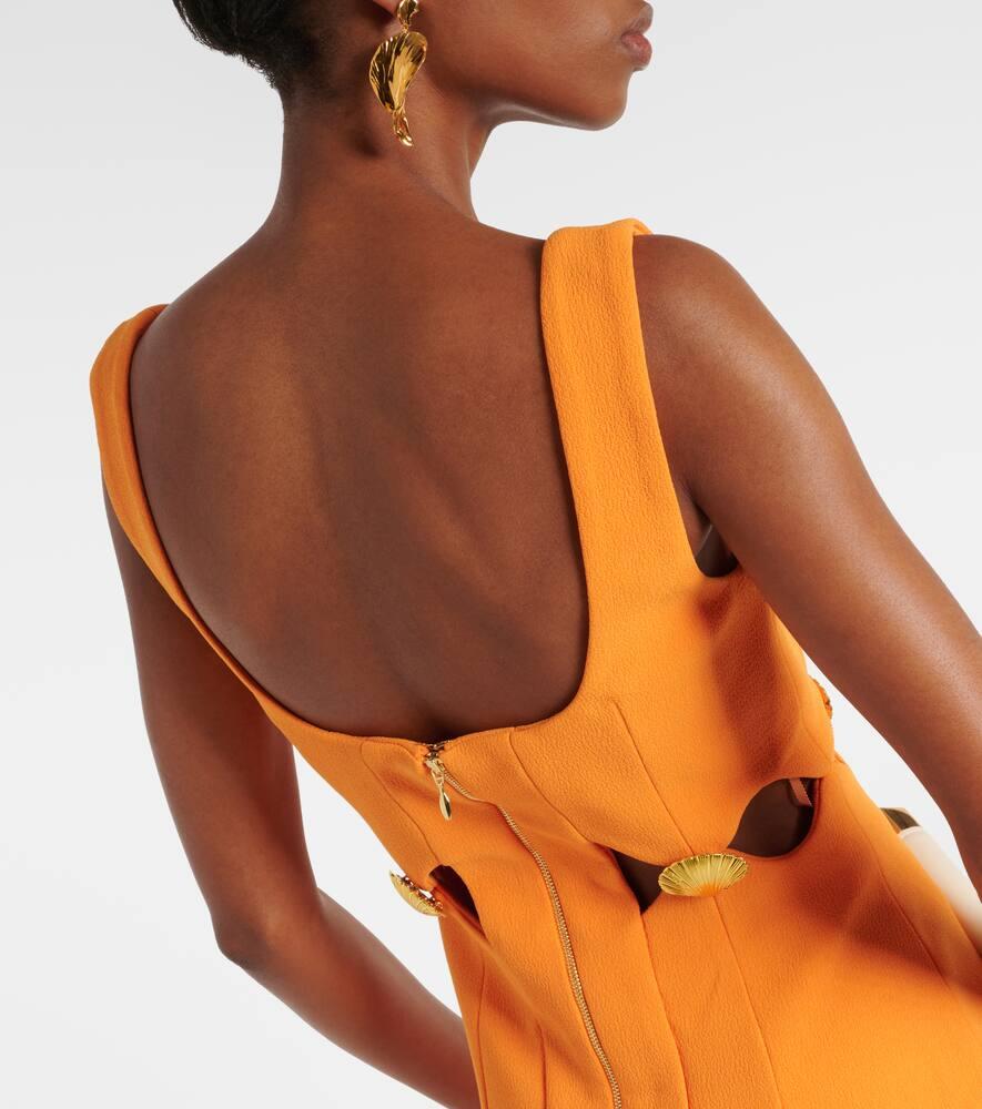 Rebecca Vallance Sirene Cutout Midi Dress in Orange | Lyst