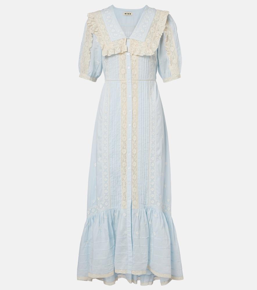 sachin and babi light blue dress Rixo Black Cotton Philippa Midi Dress main image 0