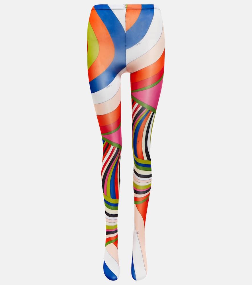 Emilio Pucci Printed Tights in Red