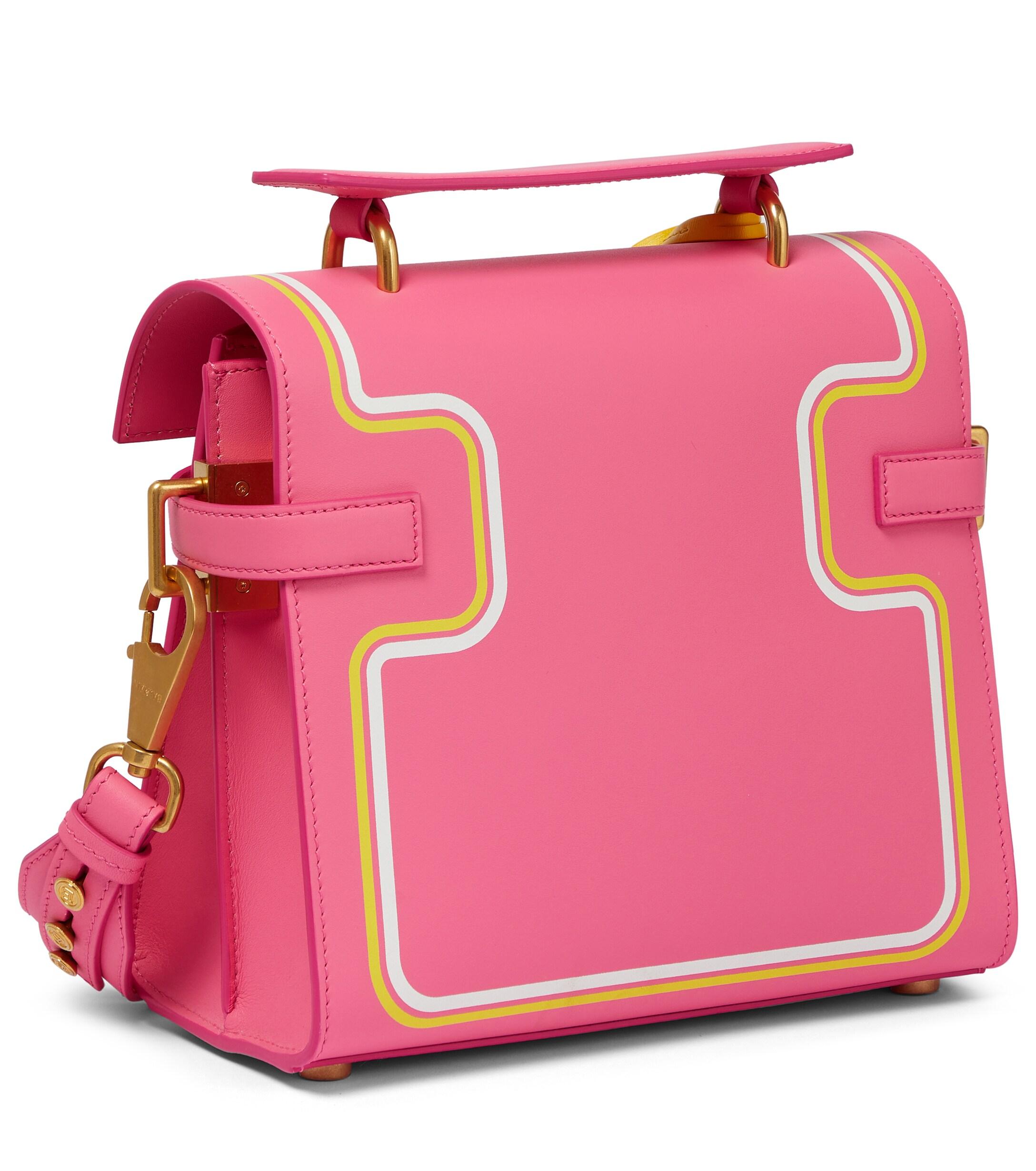 Balmain X Barbie ® B-buzz 23 Leather Shoulder Bag in Pink | Lyst