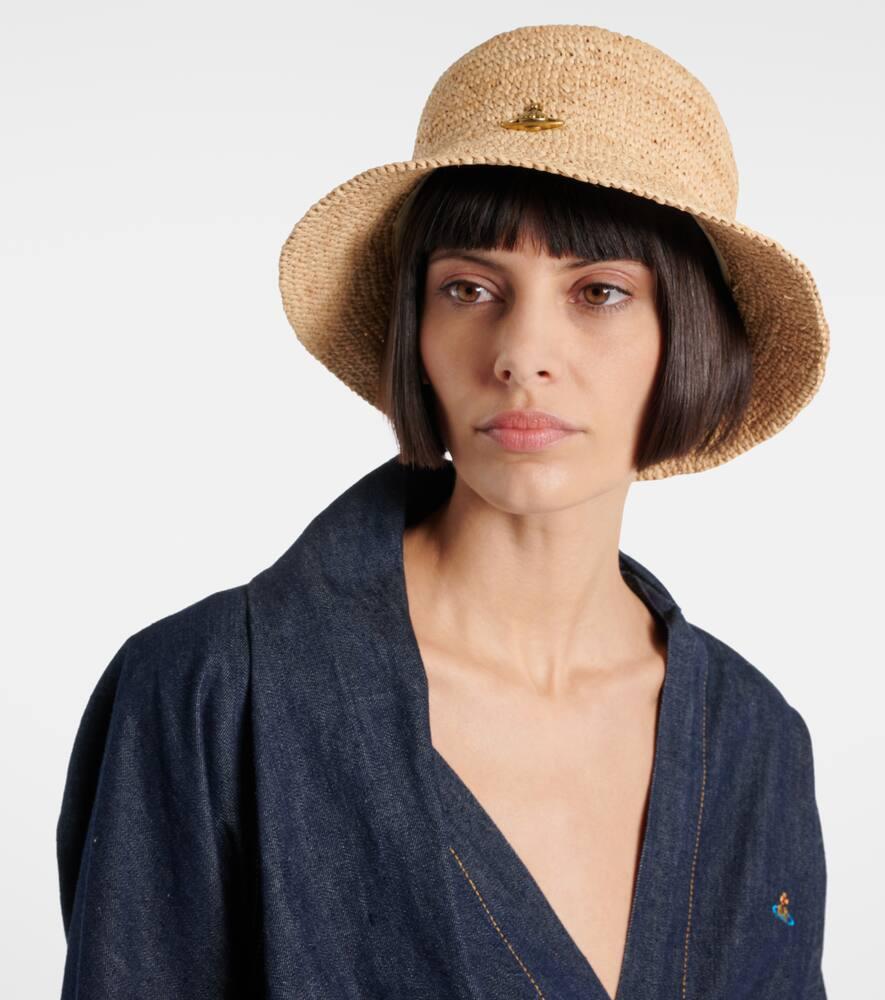 【Vivienne Westwood】 Orb raffia bucket hat Vivienne Westwood Orb raffia bucket hat Vivienne Westwood