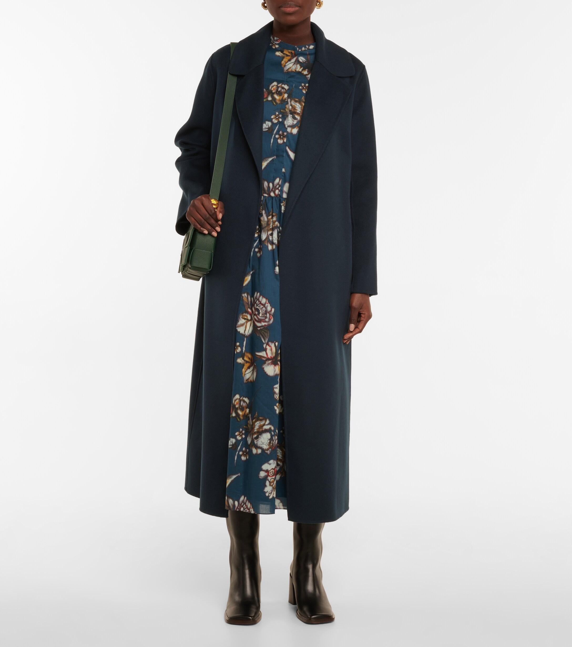 max mara blue wool coat