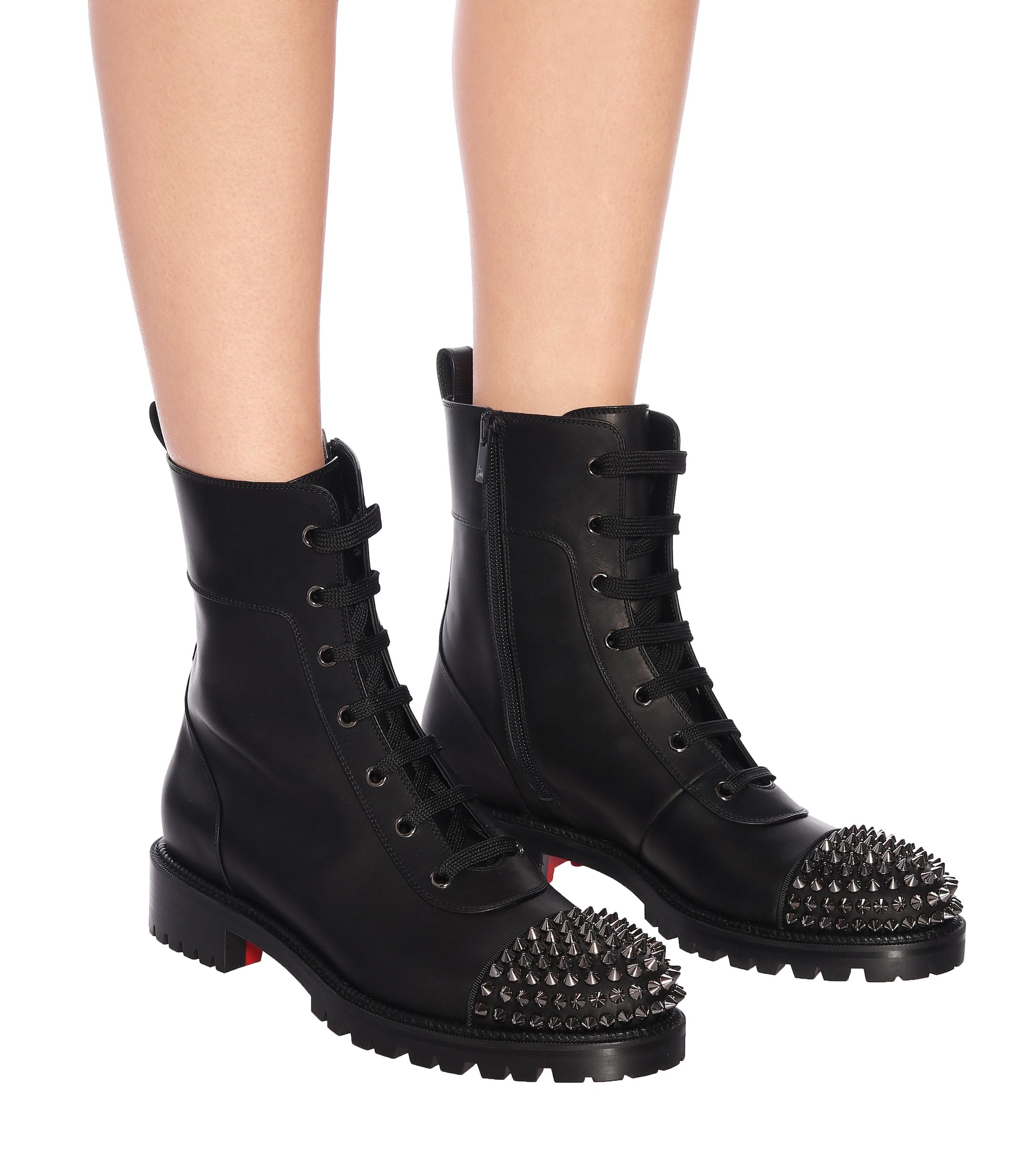 Christian Louboutin Rubber Ts Croc Boots in Black - Lyst